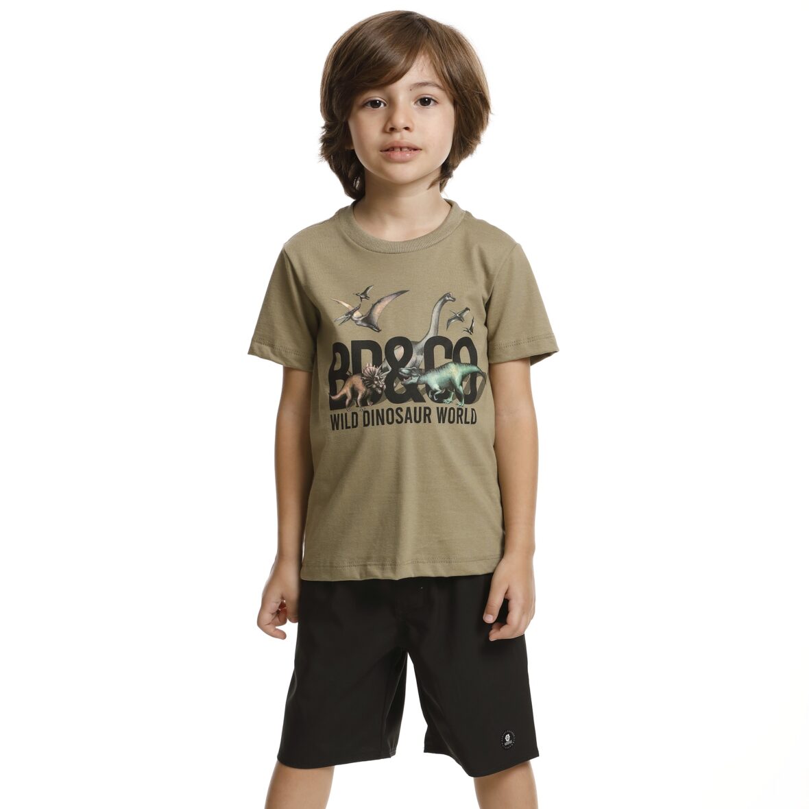 Camiseta Infantil Wild Dino World Banana Danger