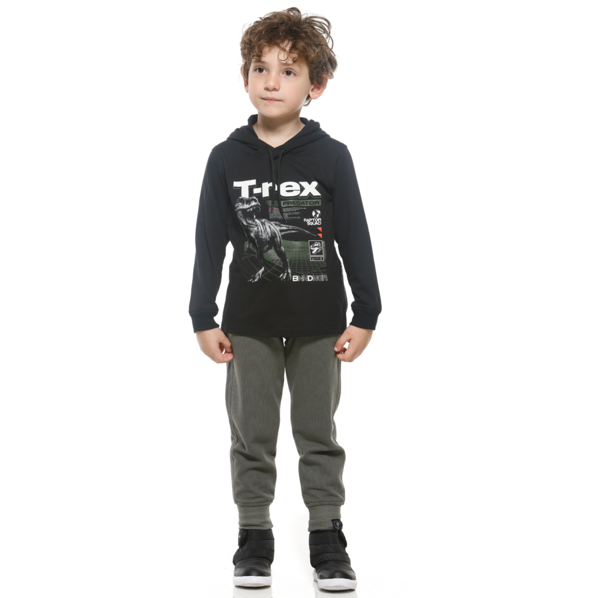 Conjunto Infantil Camiseta Moletom T-Rex Banana Danger