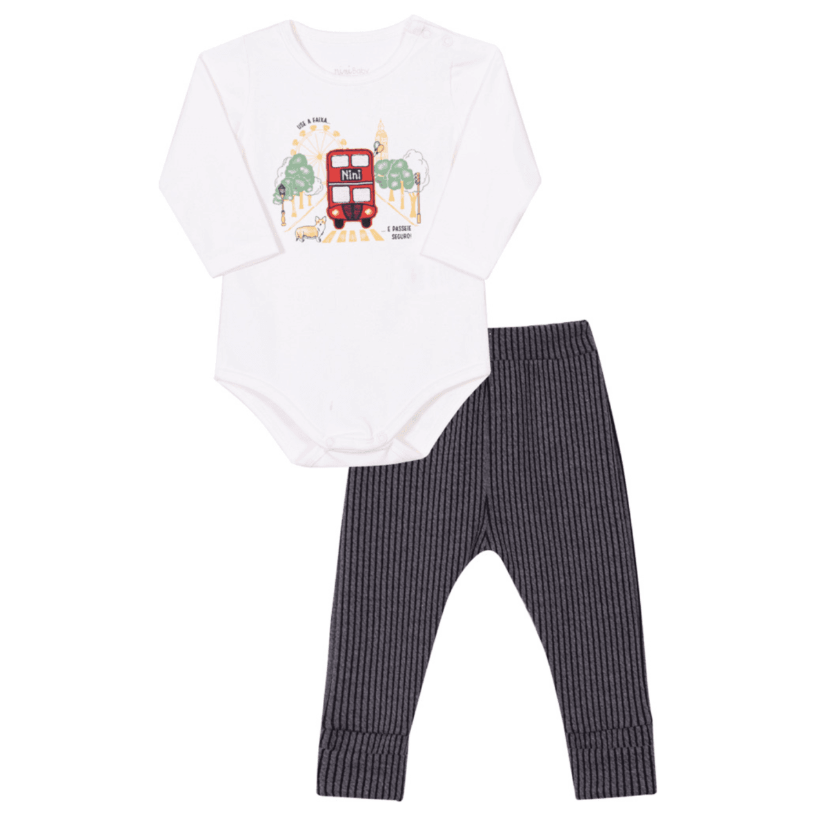 Conjunto Bebê Menino Trânsito Nini & Bambini