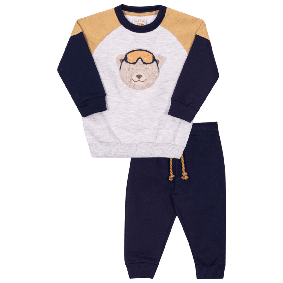 Conjunto Bebê Menino Moletom Urso Nini & Bambini