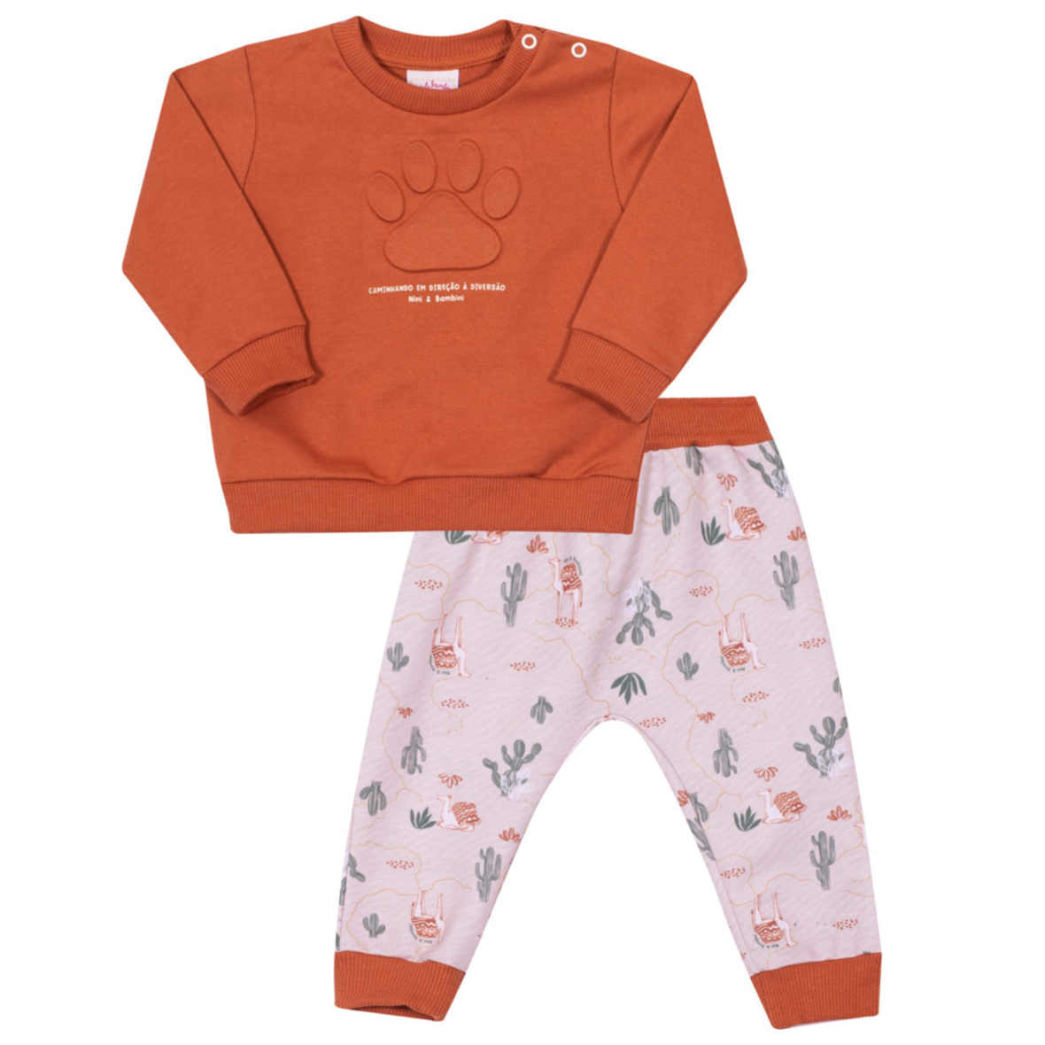 Conjunto Bebê Menino Moletom Camelo Nini & Bambini