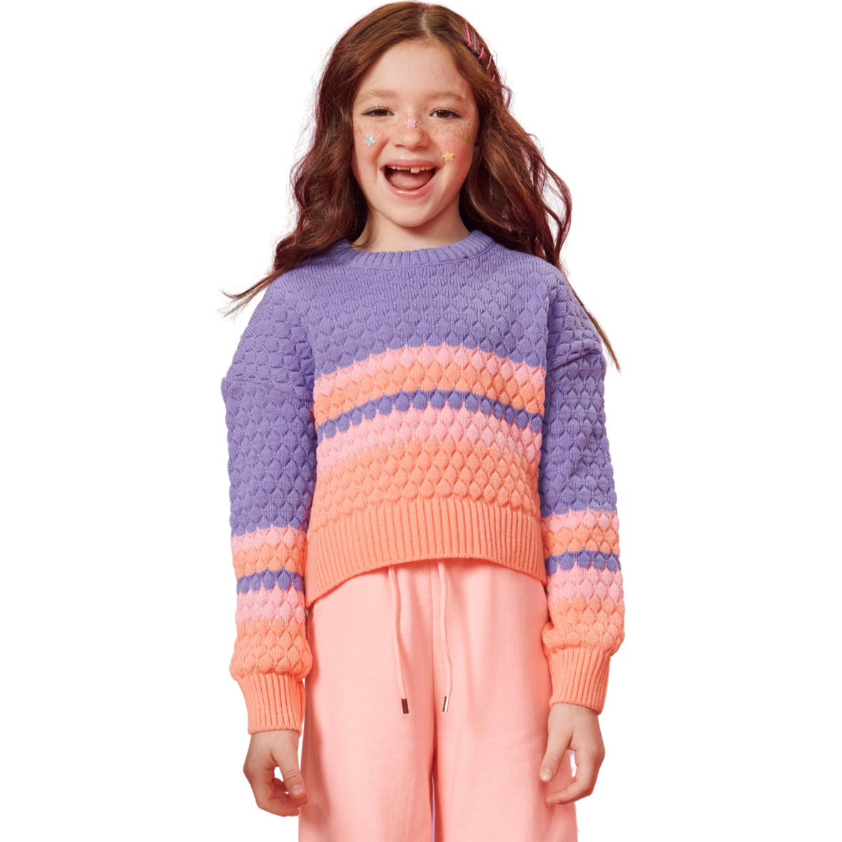 Blusa Infantil Boxy Color Vibes em Tricot Infanti