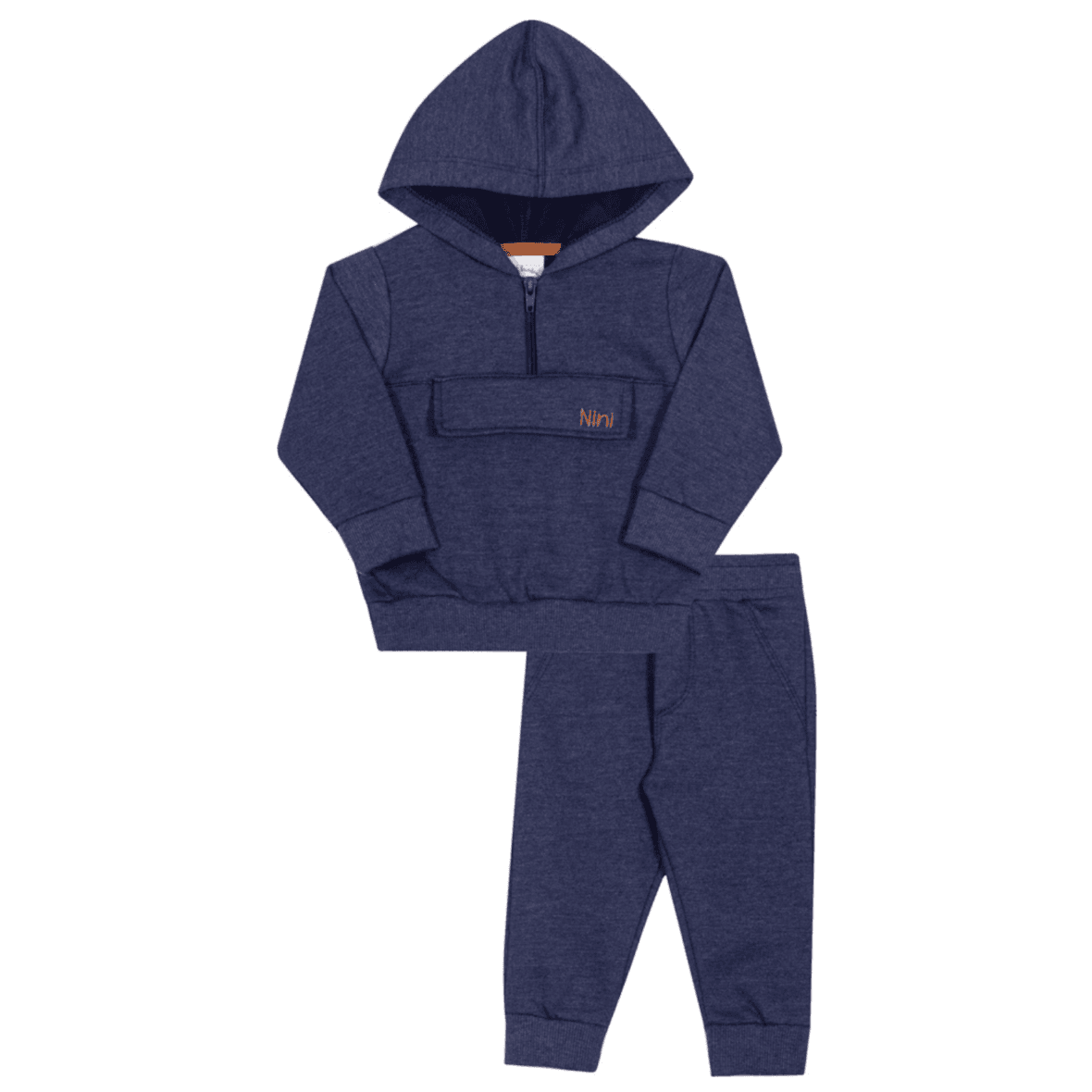 Conjunto Bebê Menino Moletom Azul Nini & Bambini