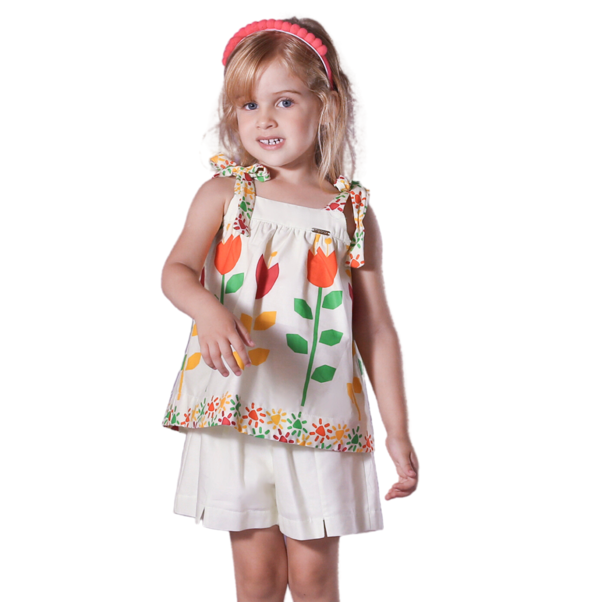 Conjunto Infantil Barrado Primavera Precoce