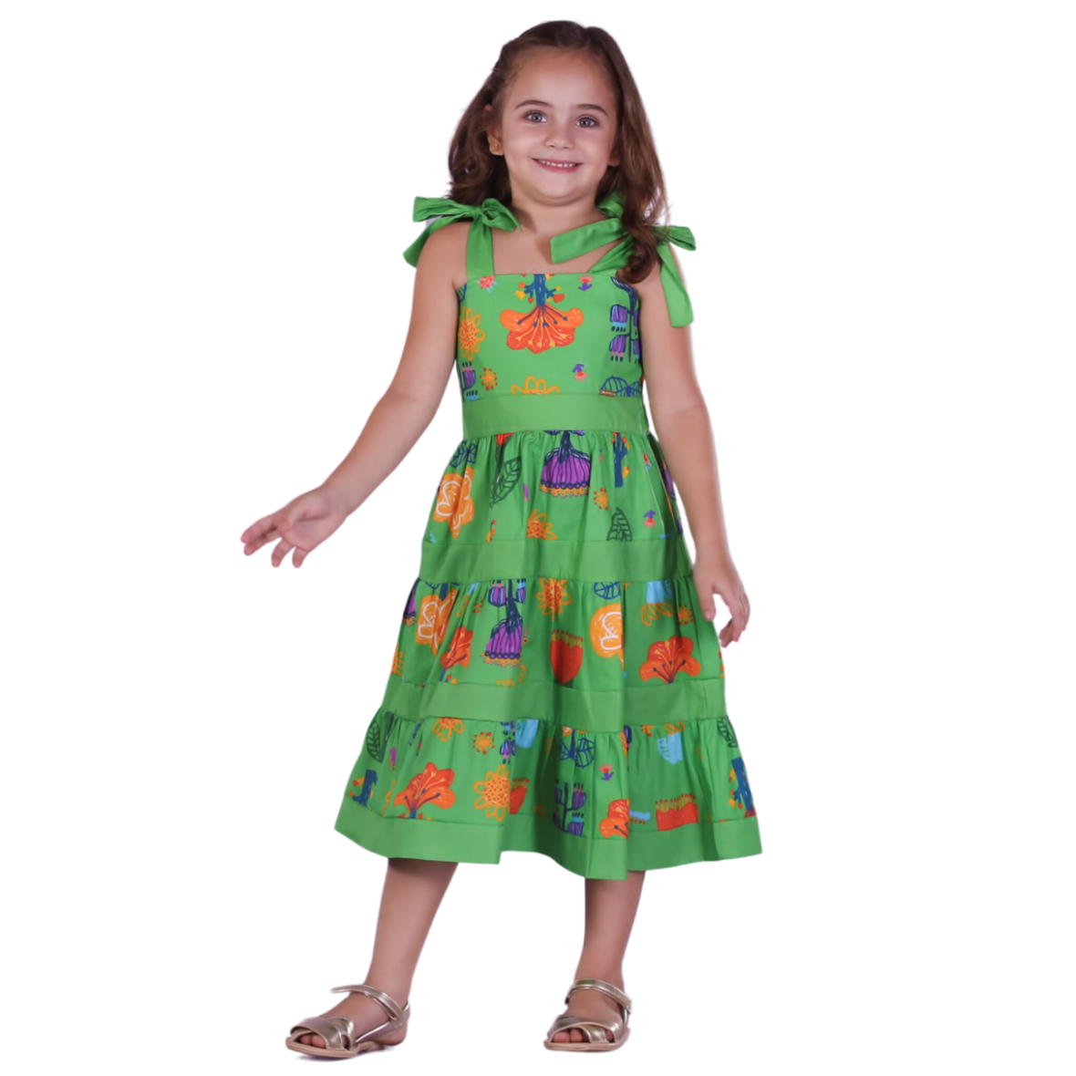 Vestido Infantil A Magia das Flores Precoce