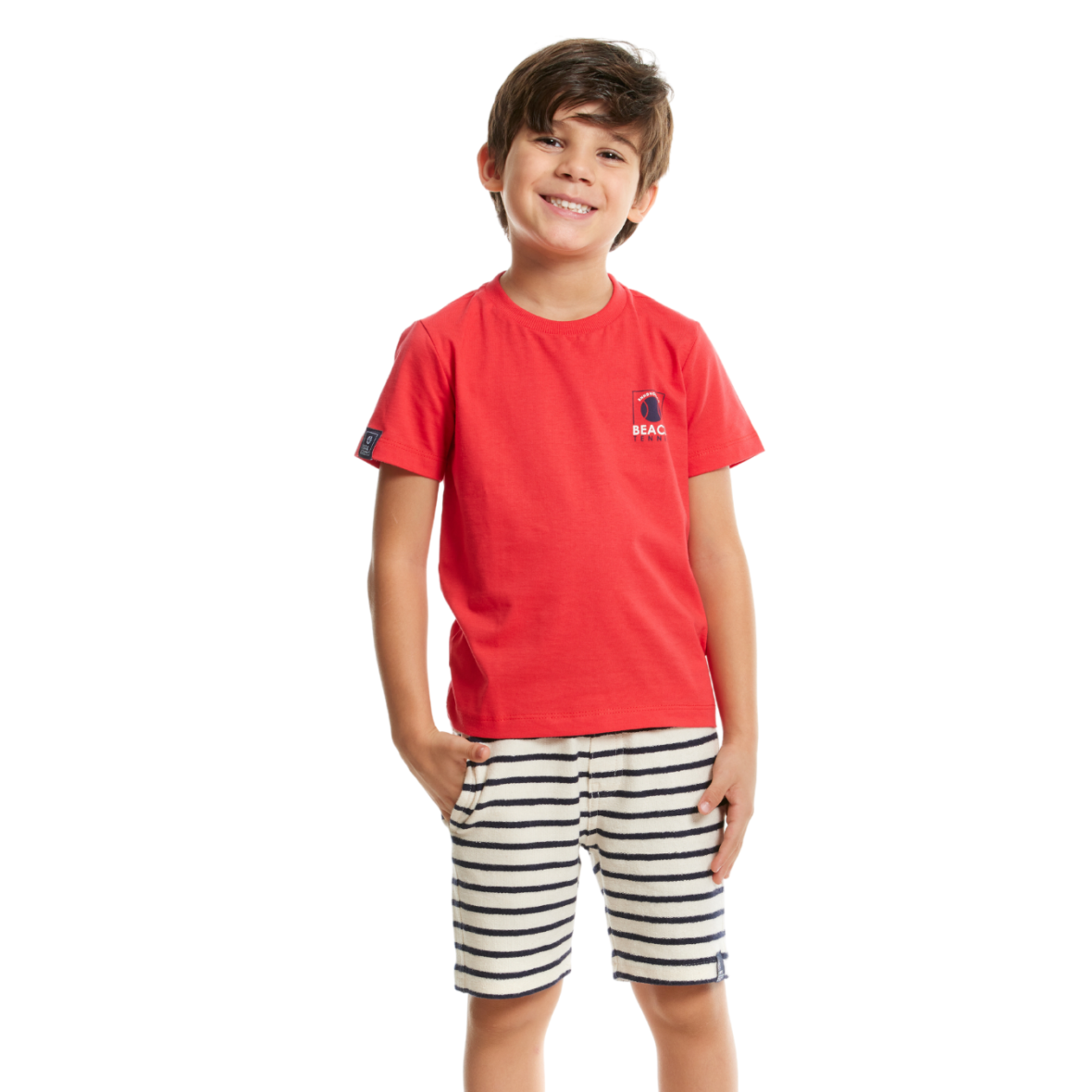 Conjunto Infantil Camiseta Beach Tênis Banana Danger