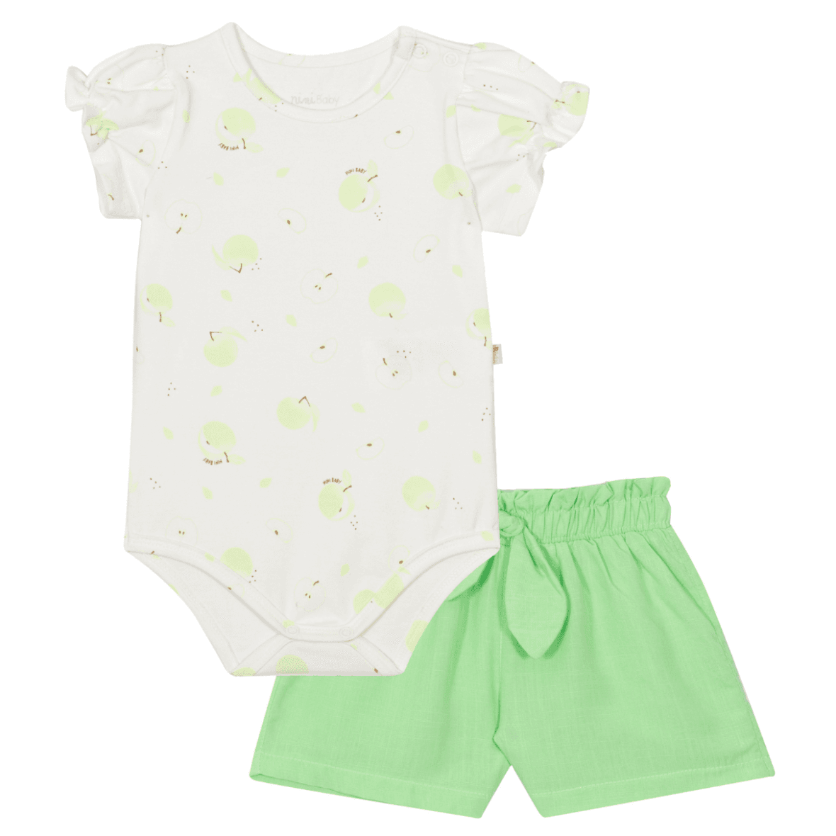 Conjunto Bebê Menina Maçã Verde Nini & Bambini