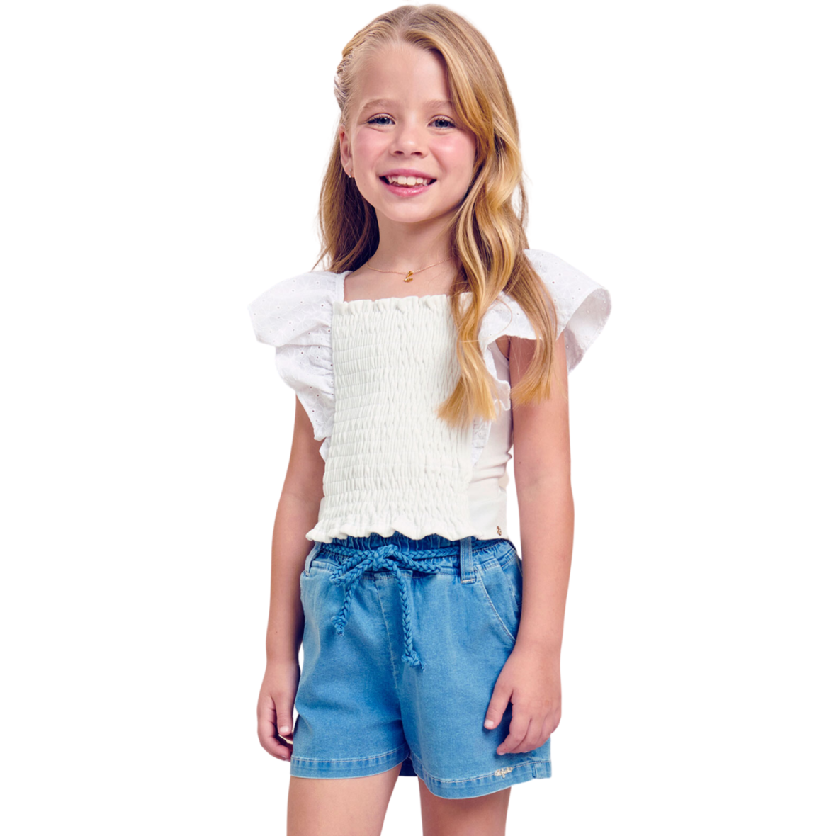 Short Infantil Jeans com Elastano Infanti