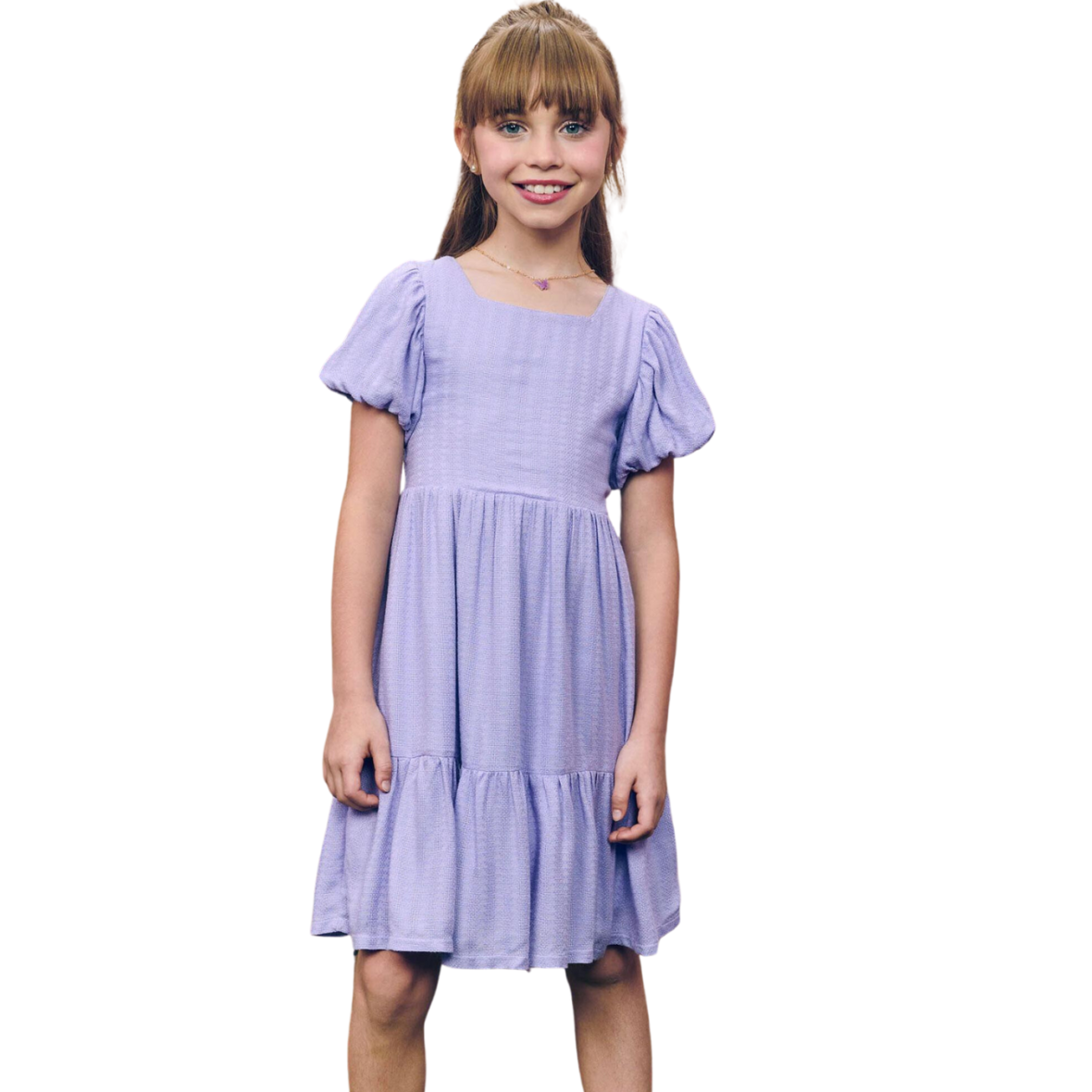 Vestido Infantil em Visose Lilás Infanti