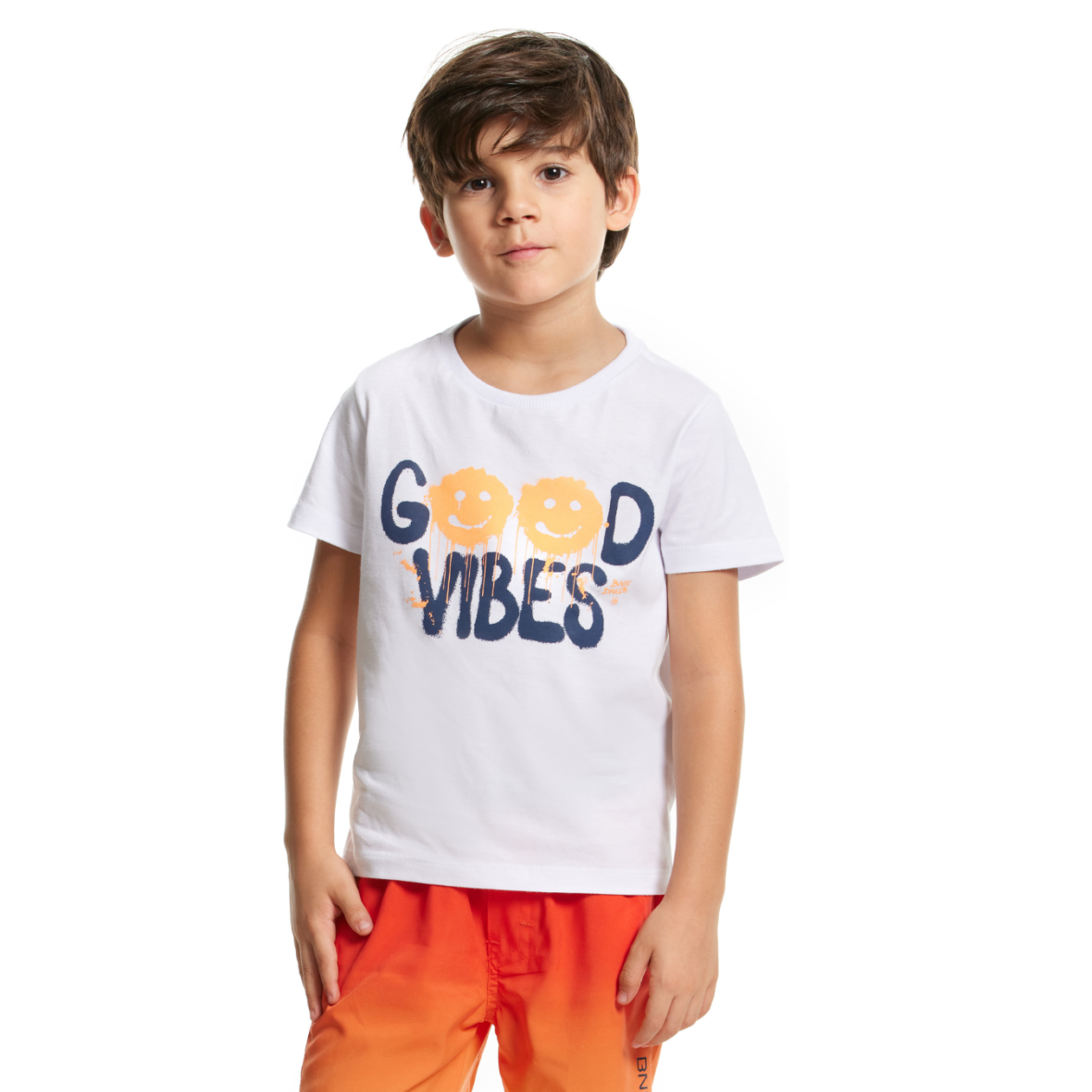 Camiseta Infantil Creative Good Vibes Banana Danger