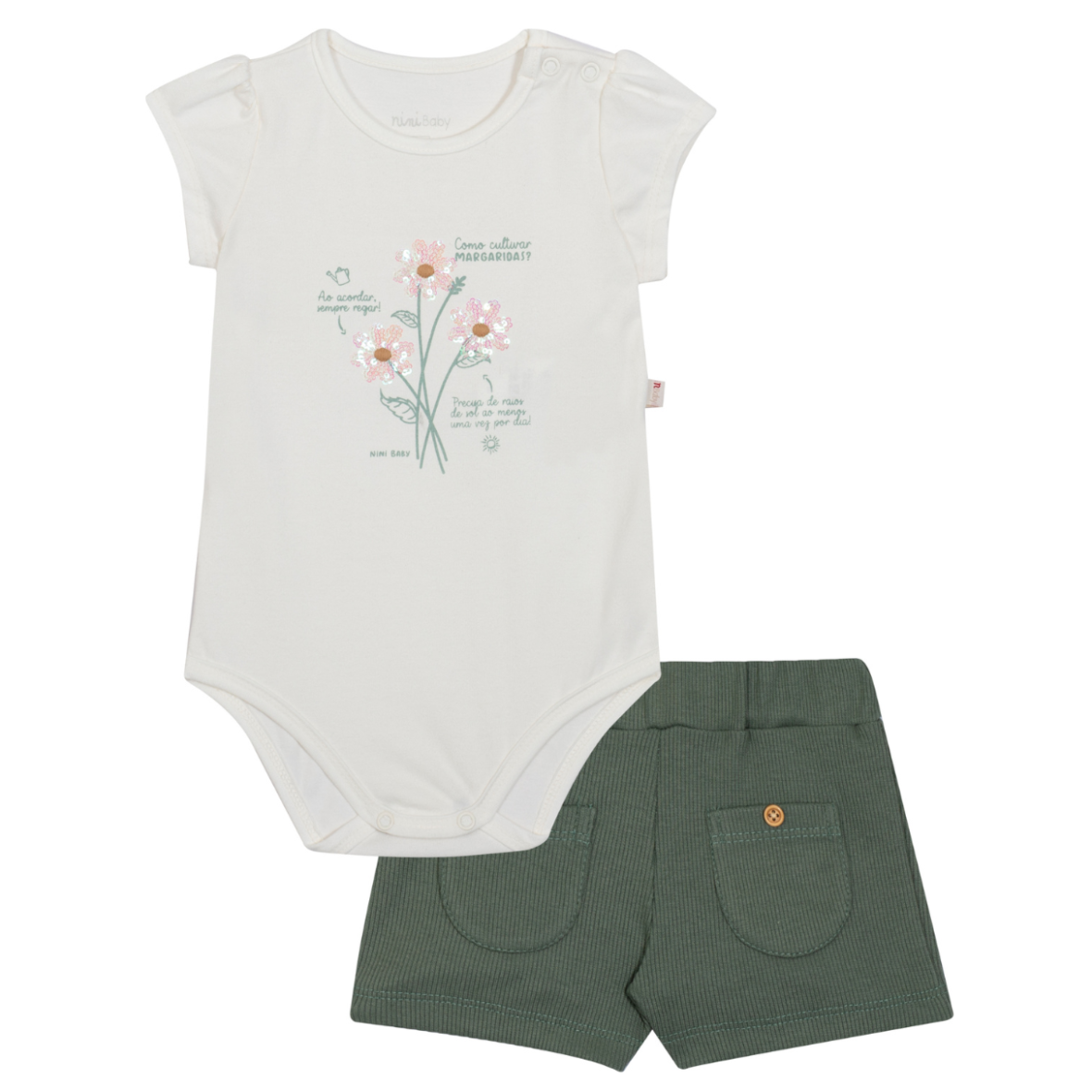 Conjunto Bebê Menina Margaridas Nini & Bambini