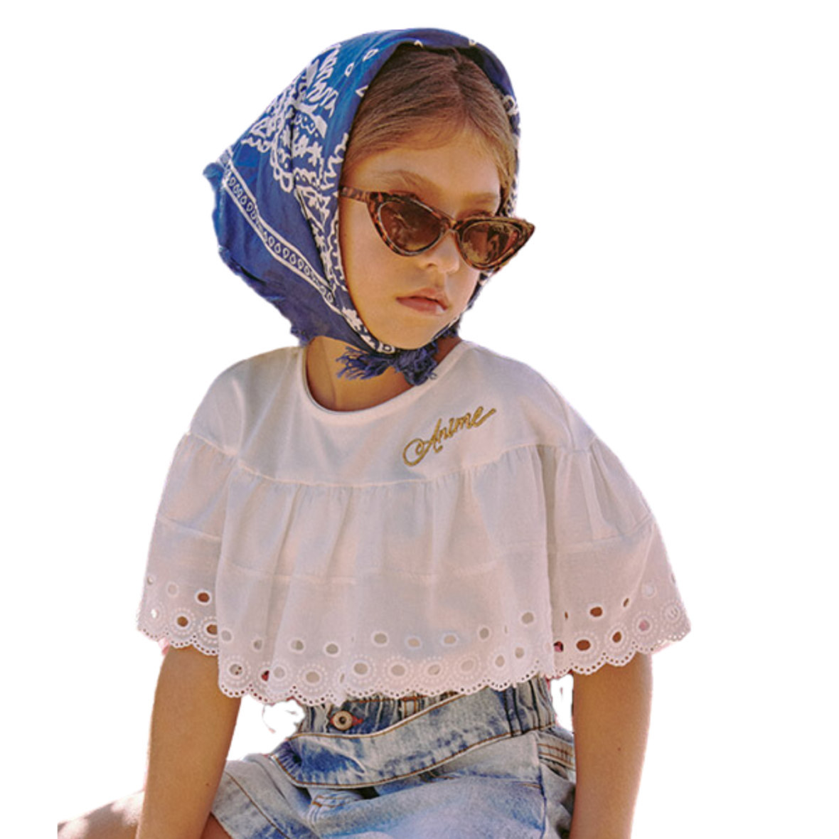 Blusa Infantil Essentials com Babado Animê