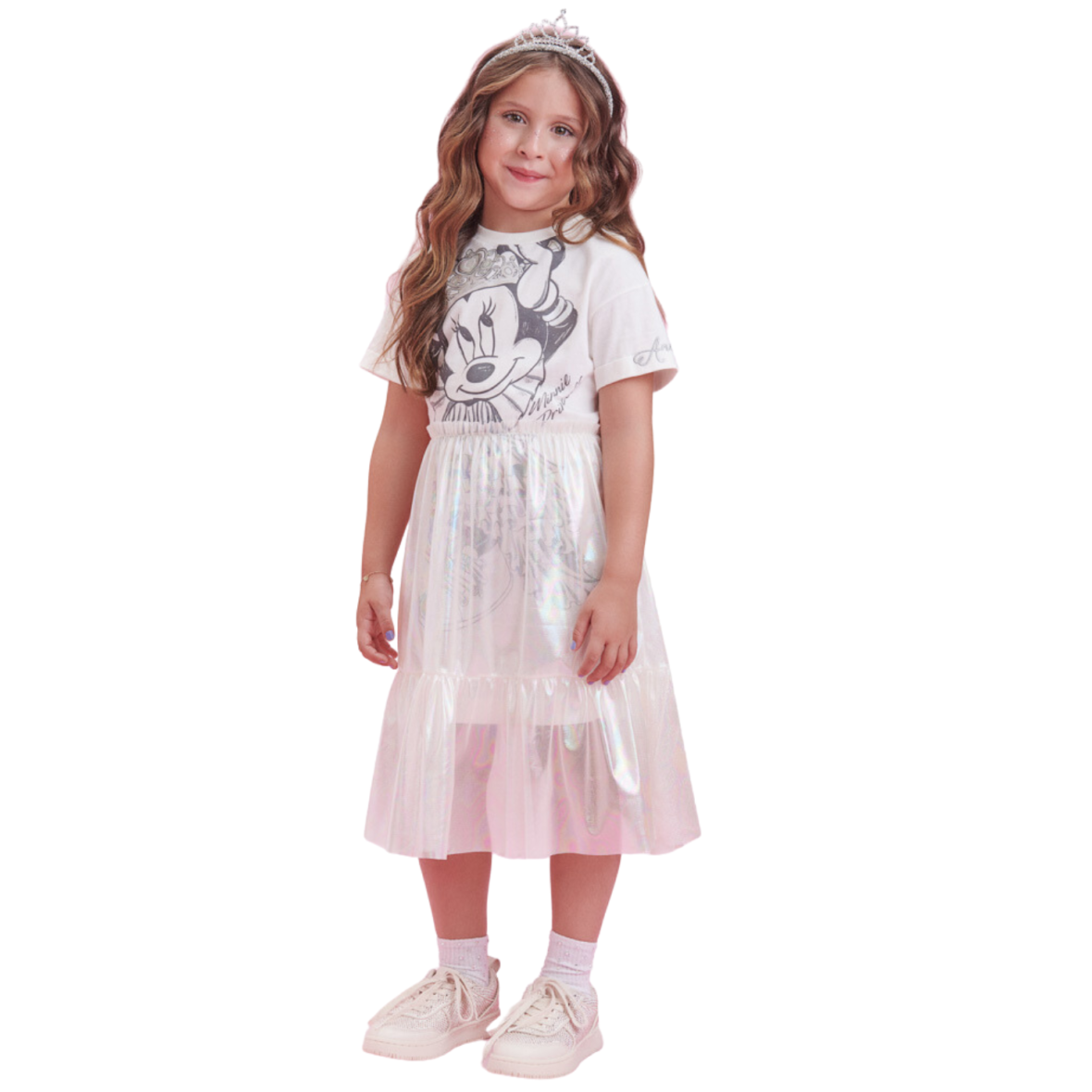 Vestido Infantil Minnie Disney 100 Anos Animê