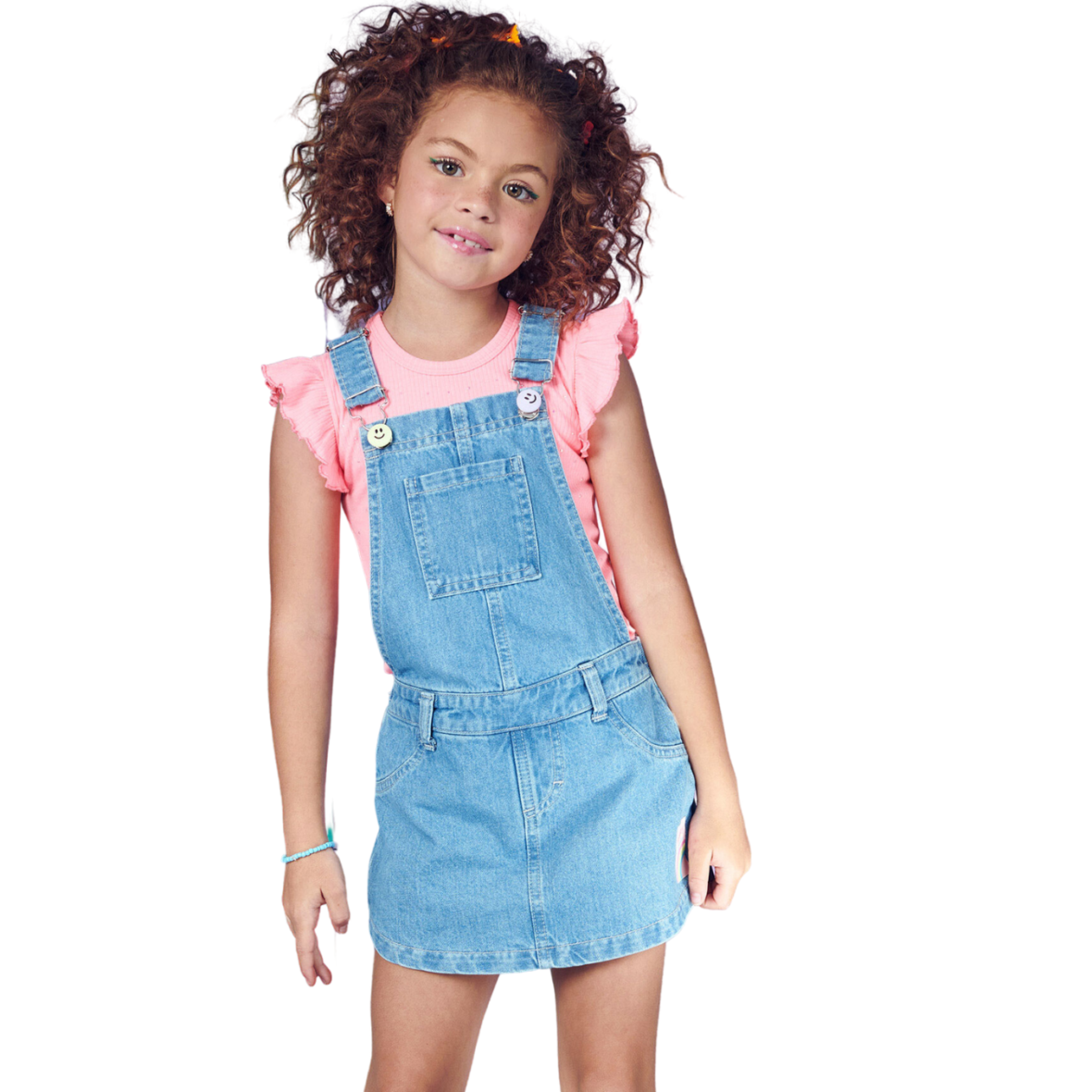 Jardineira Infantil Jeans Infanti