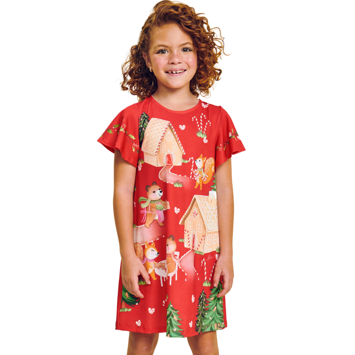 Vestido Infantil Tempo de Natal Infanti