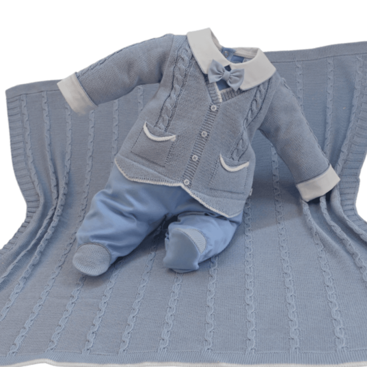 Kit Saída de Maternidade Tricot Jorge Beth Bebê