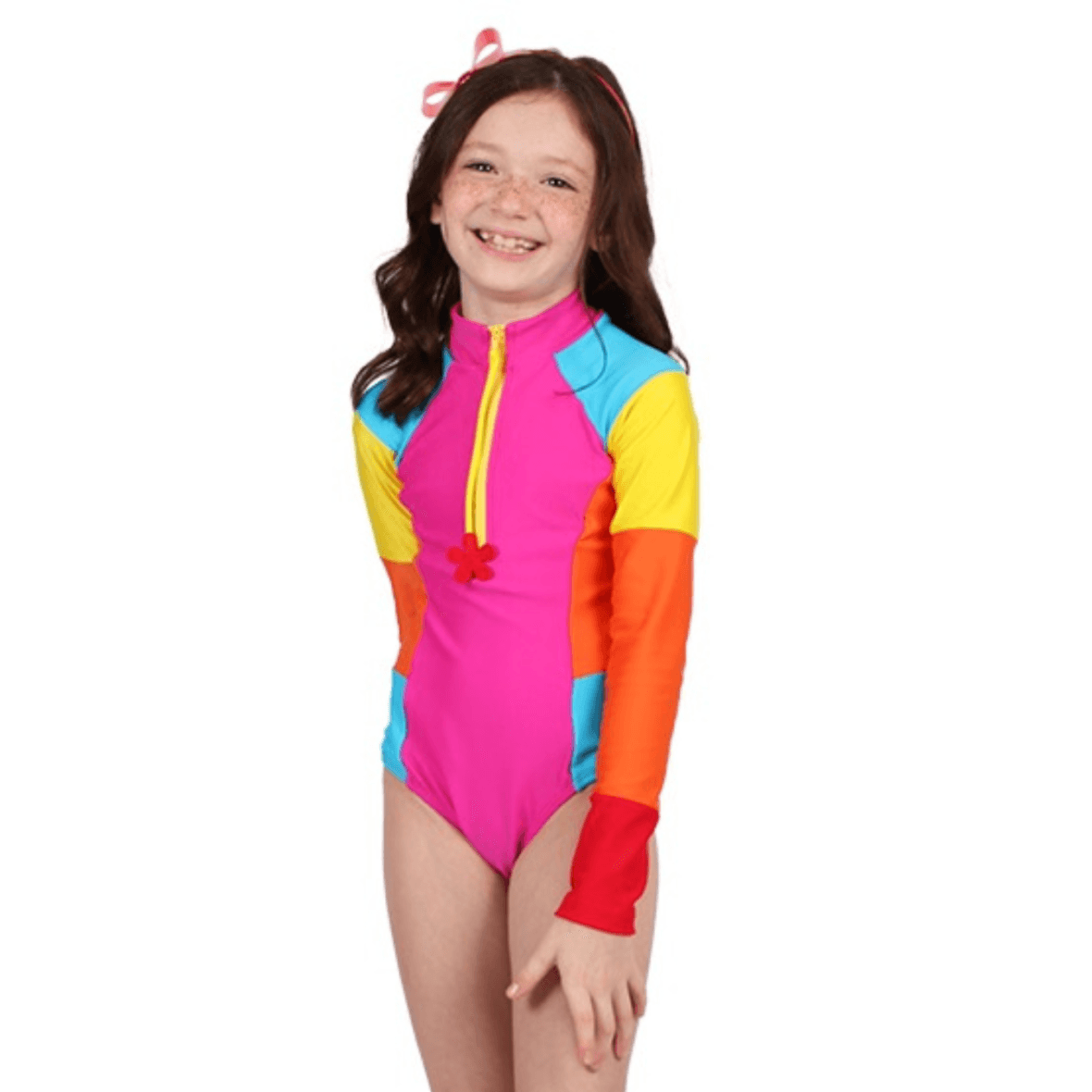 Maiô Infantil Kids Manga Longa Colorido Siri Kids