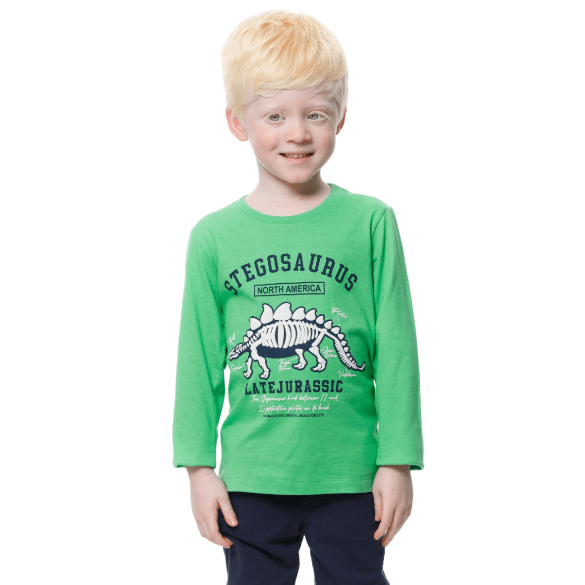 Camiseta Infantil Creative Stegossaurus Banana Danger