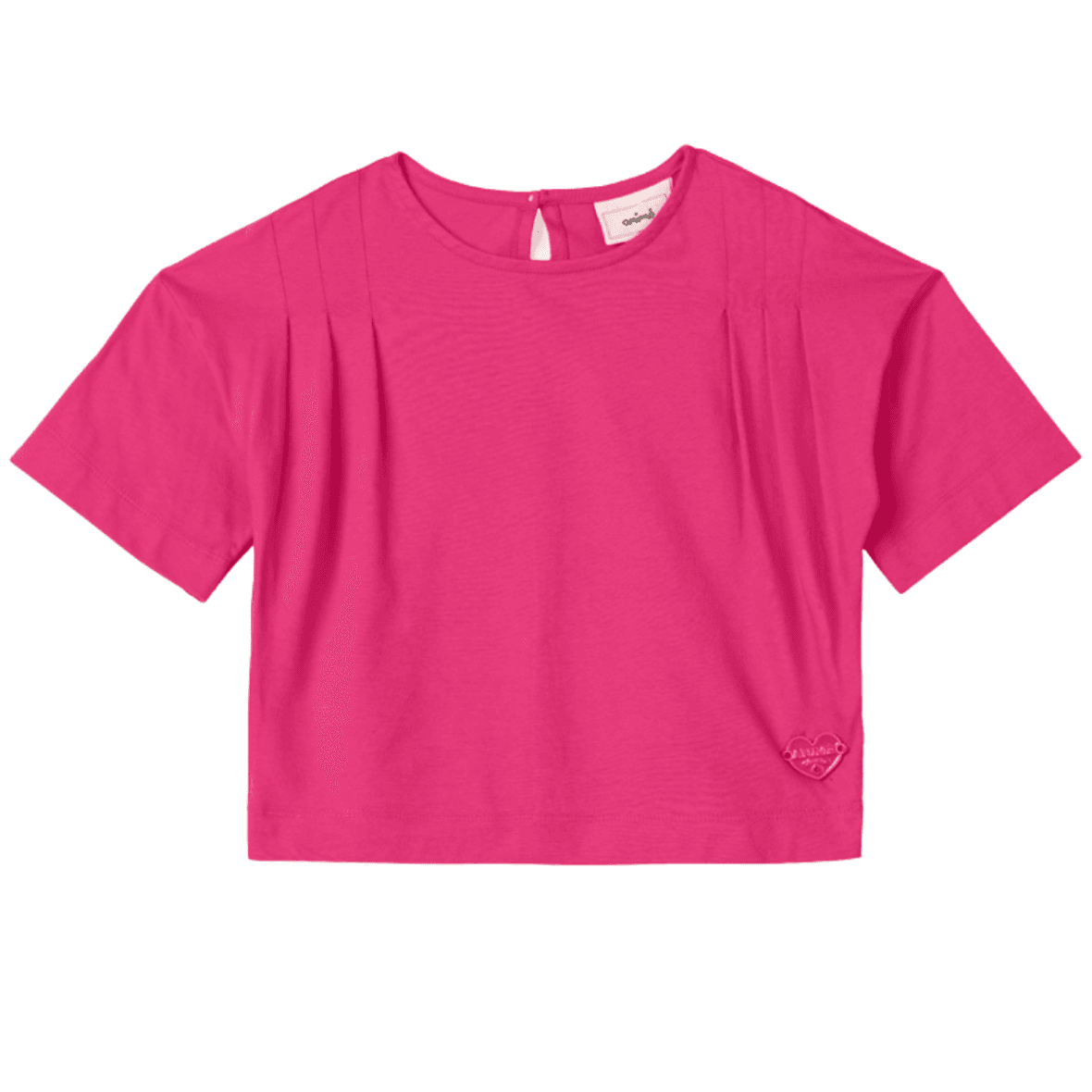 Blusa Infantil com Pregas Pink Magenta Animê