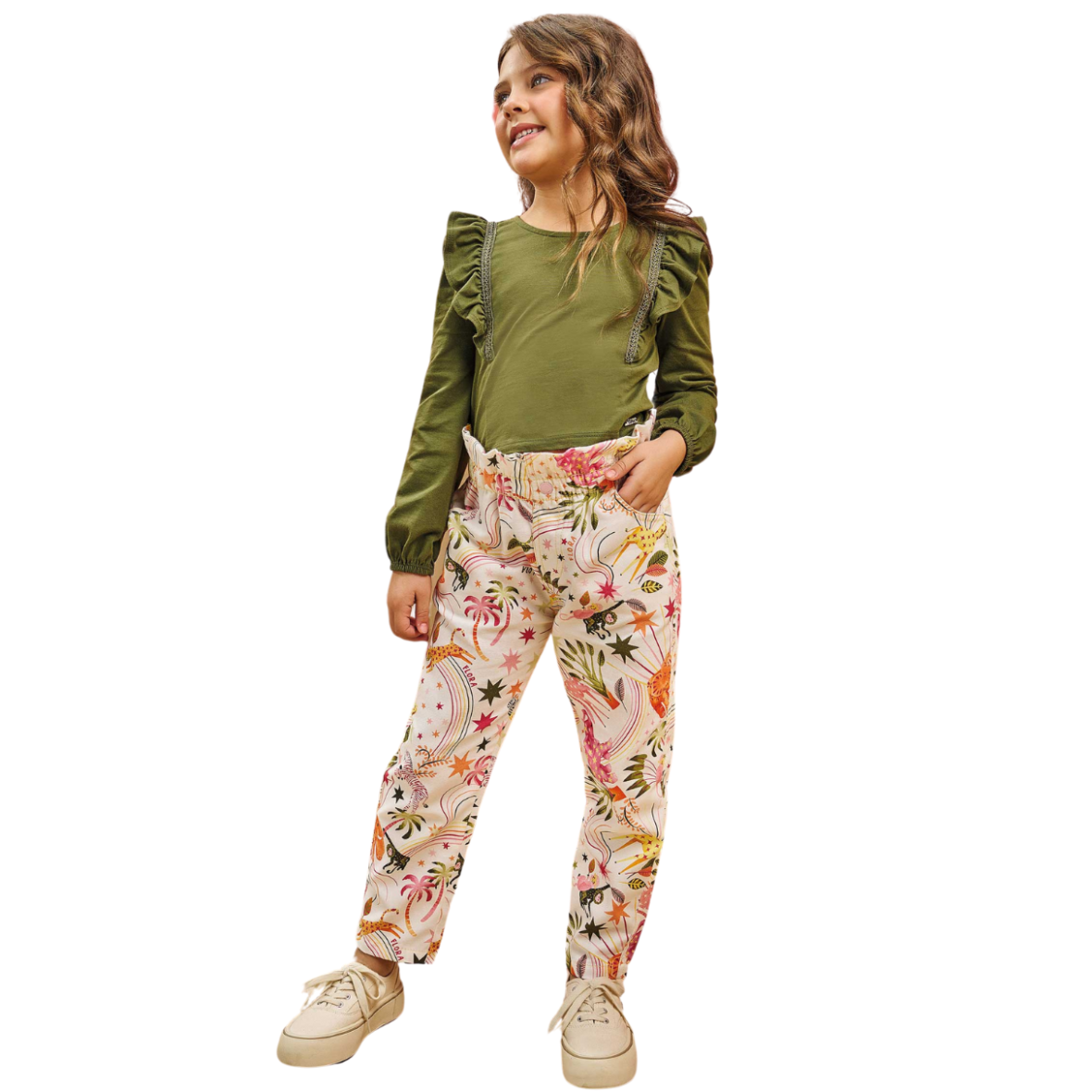 Conjunto Infantil Bata e Calça Estampada Infanti