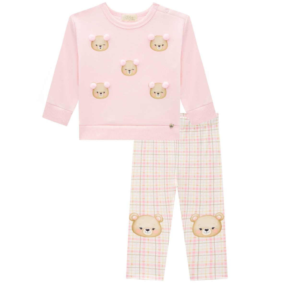 Conjunto Infantil Blusão em Moletom e Legging Infanti