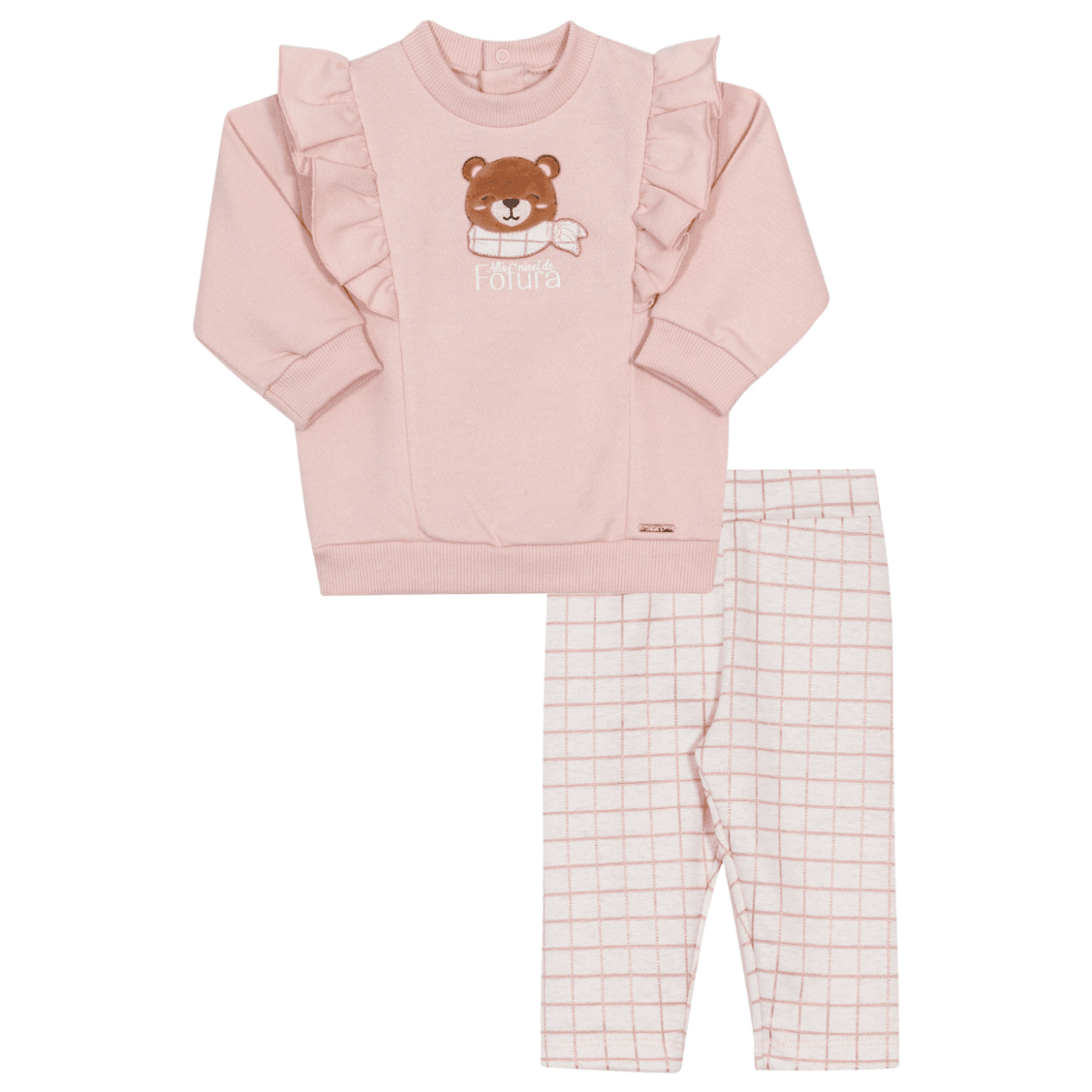 Conjunto Bebê Menina Ursinho de Pelúcia Nini & Bambini