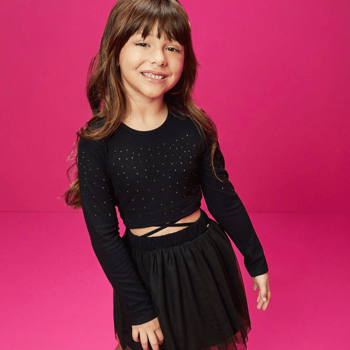 Conjunto Infantil Blusa e Saia em Tule Infanti