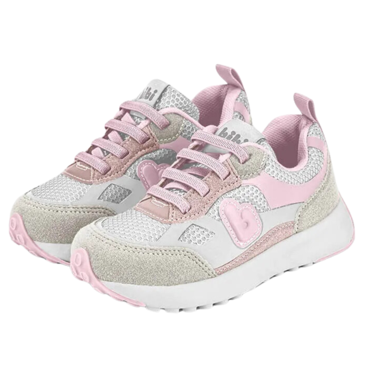 Tênis Infantil Jogging Rosa com Branco Bibi