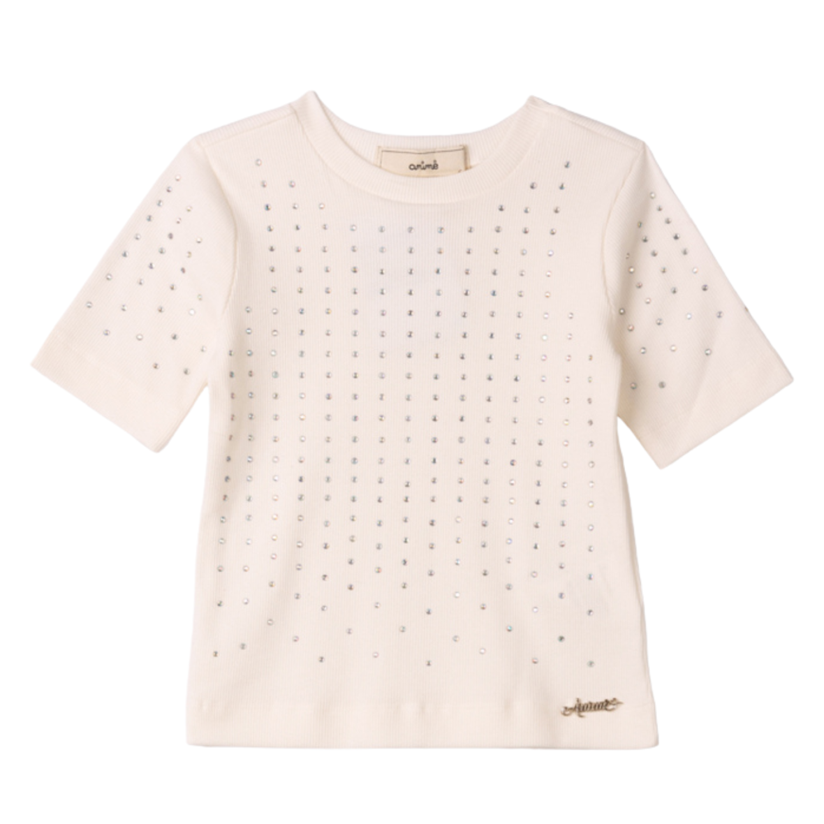 Blusa Infantil Essentials com Strass Pérola Animê