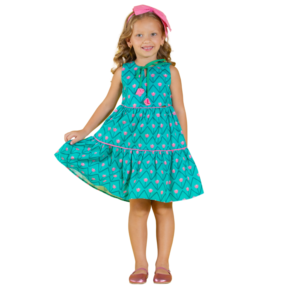 Vestido Infantil Estampa Florescer Precoce