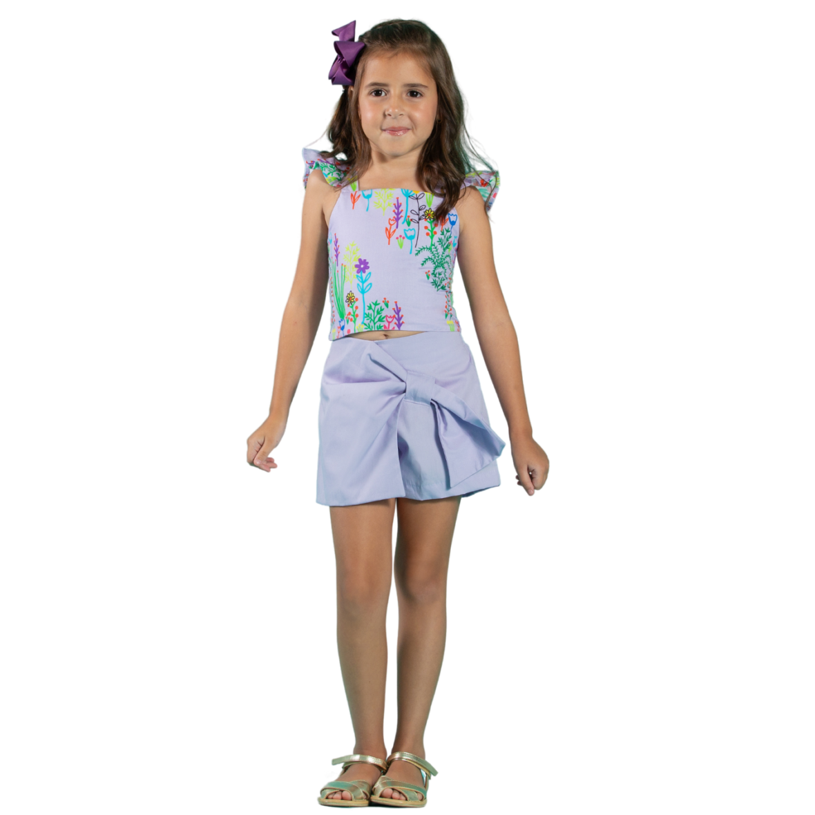 Conjunto Infantil Estampa Entre as Flores Precoce