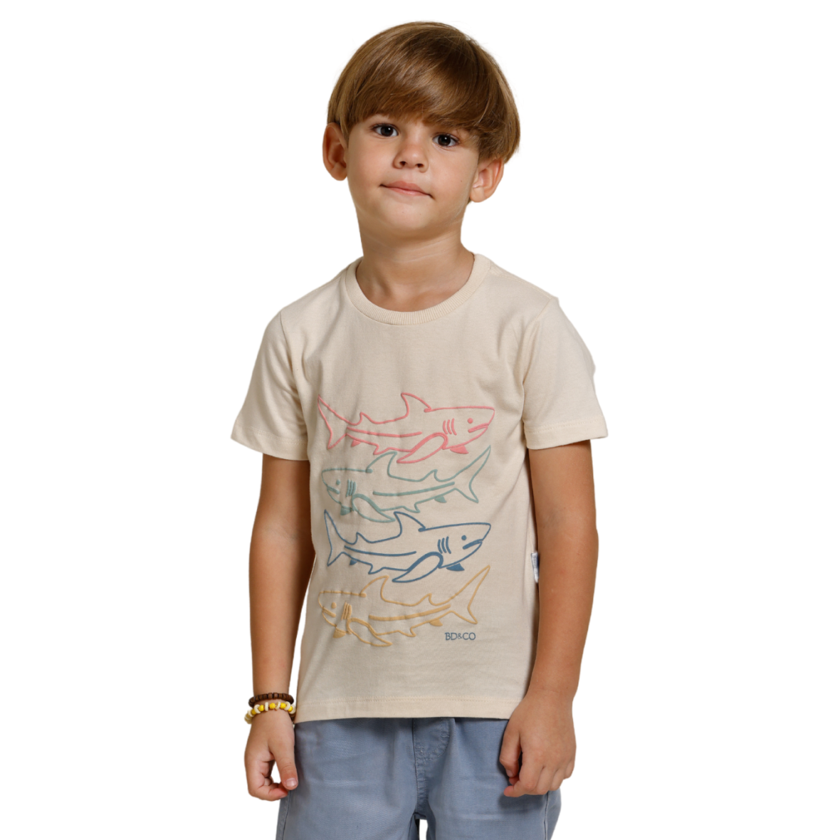 Camiseta Infantil Creative Sharks Banana Danger