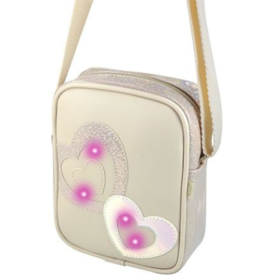 Bolsa de Led Infantil Corações Nude Pampili