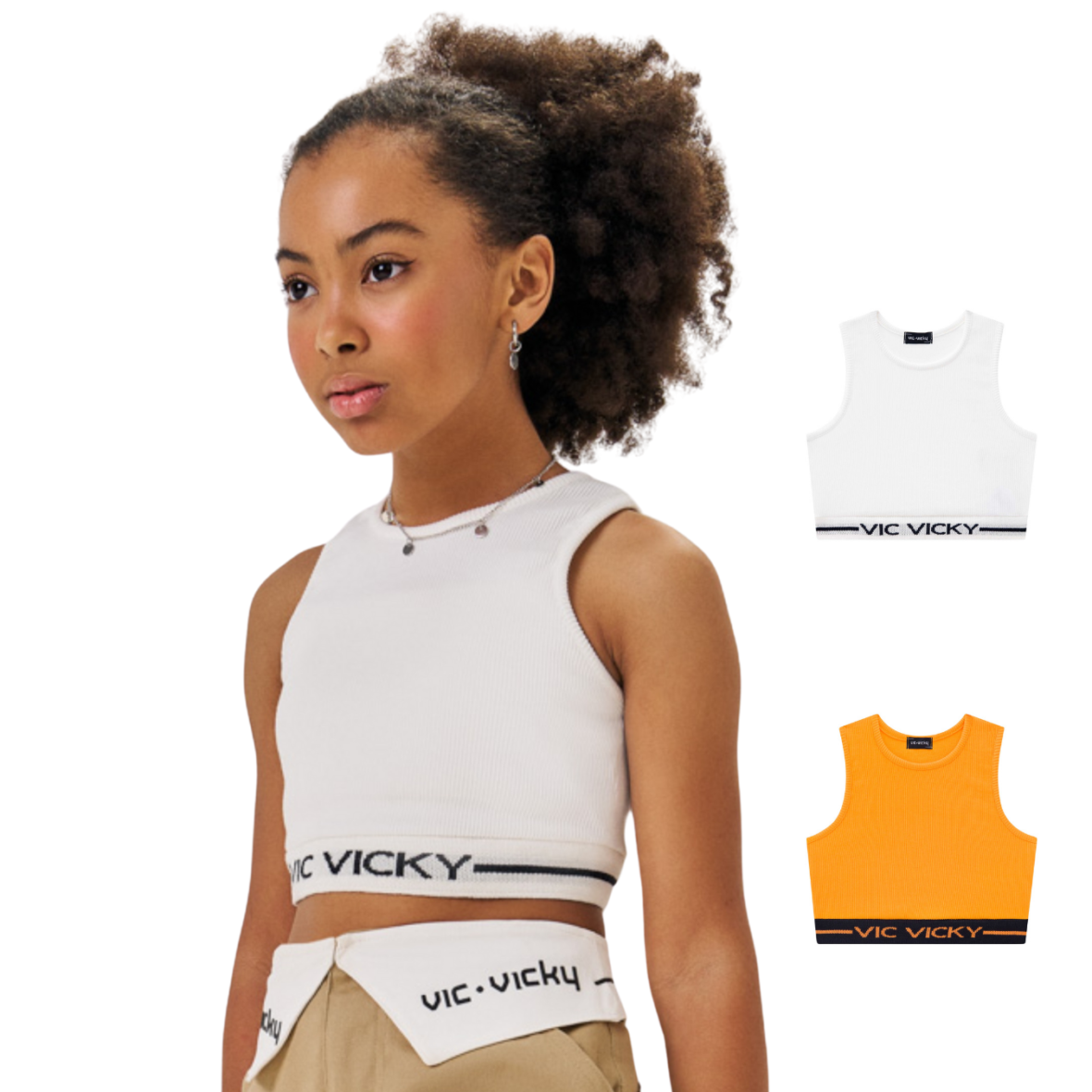 Top Cropped Juvenil Nadador em Soft Line Vic&Vicky