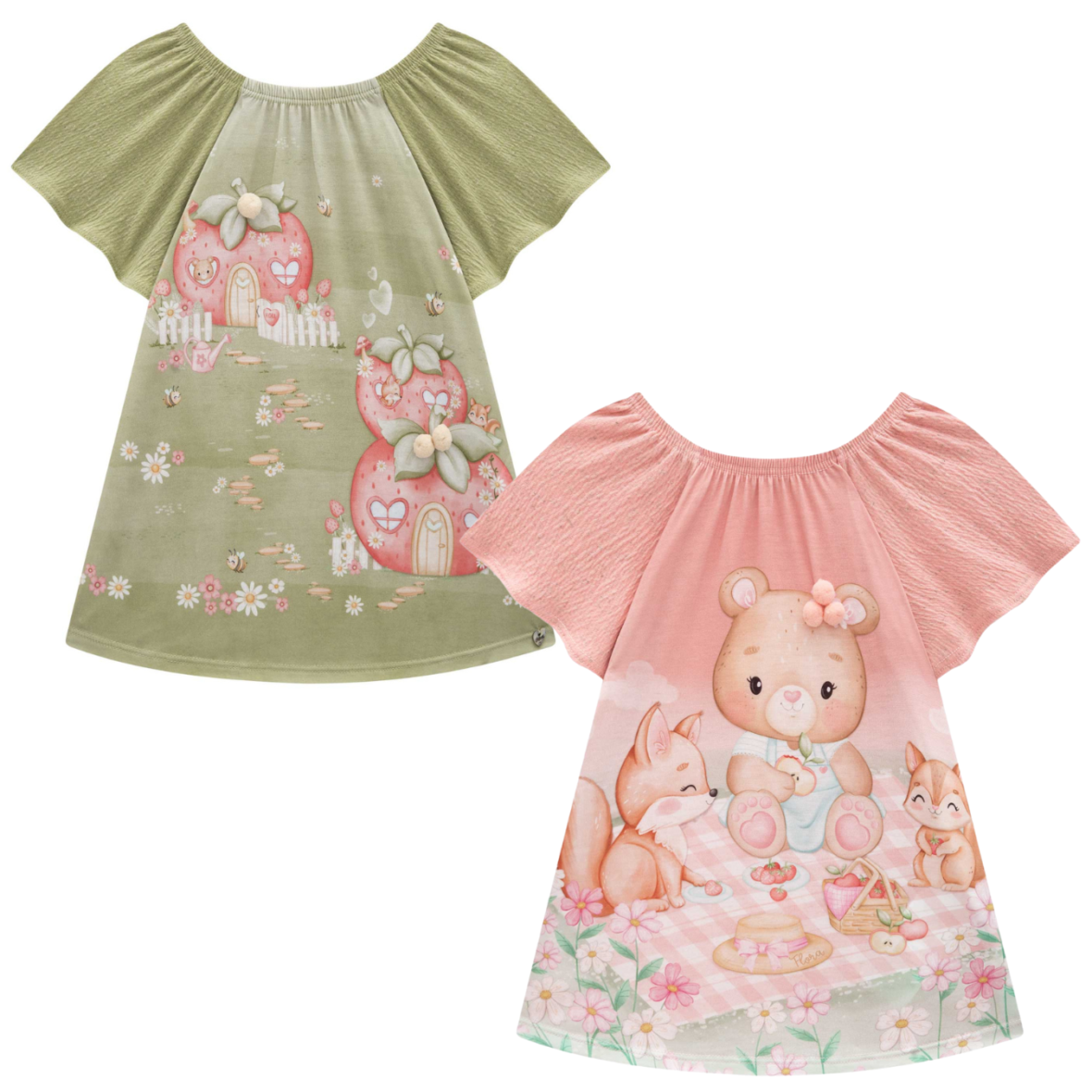 Vestido Infantil em Malha Wave Linho Infanti