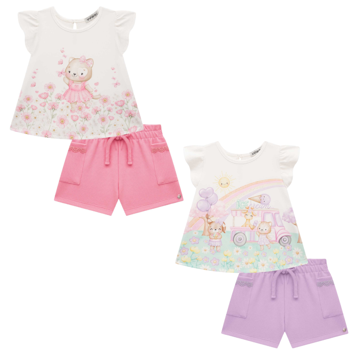 Conjunto Infantil Short e Bata Infanti