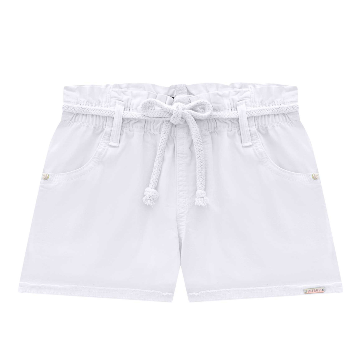 Short Infantil em Sarja Branco Infanti