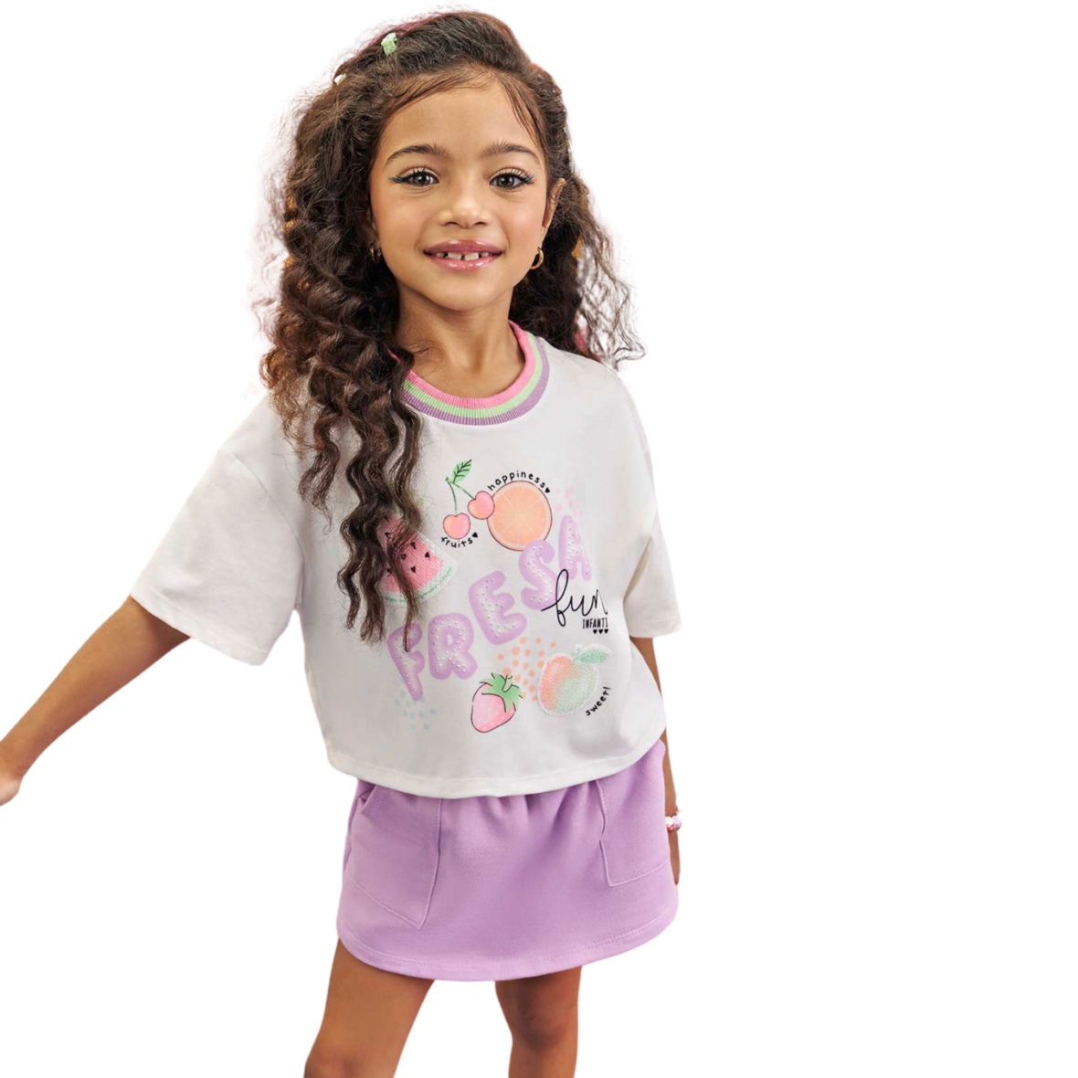 Conjunto Infantil Short-Saia e Blusa Fresh Infanti