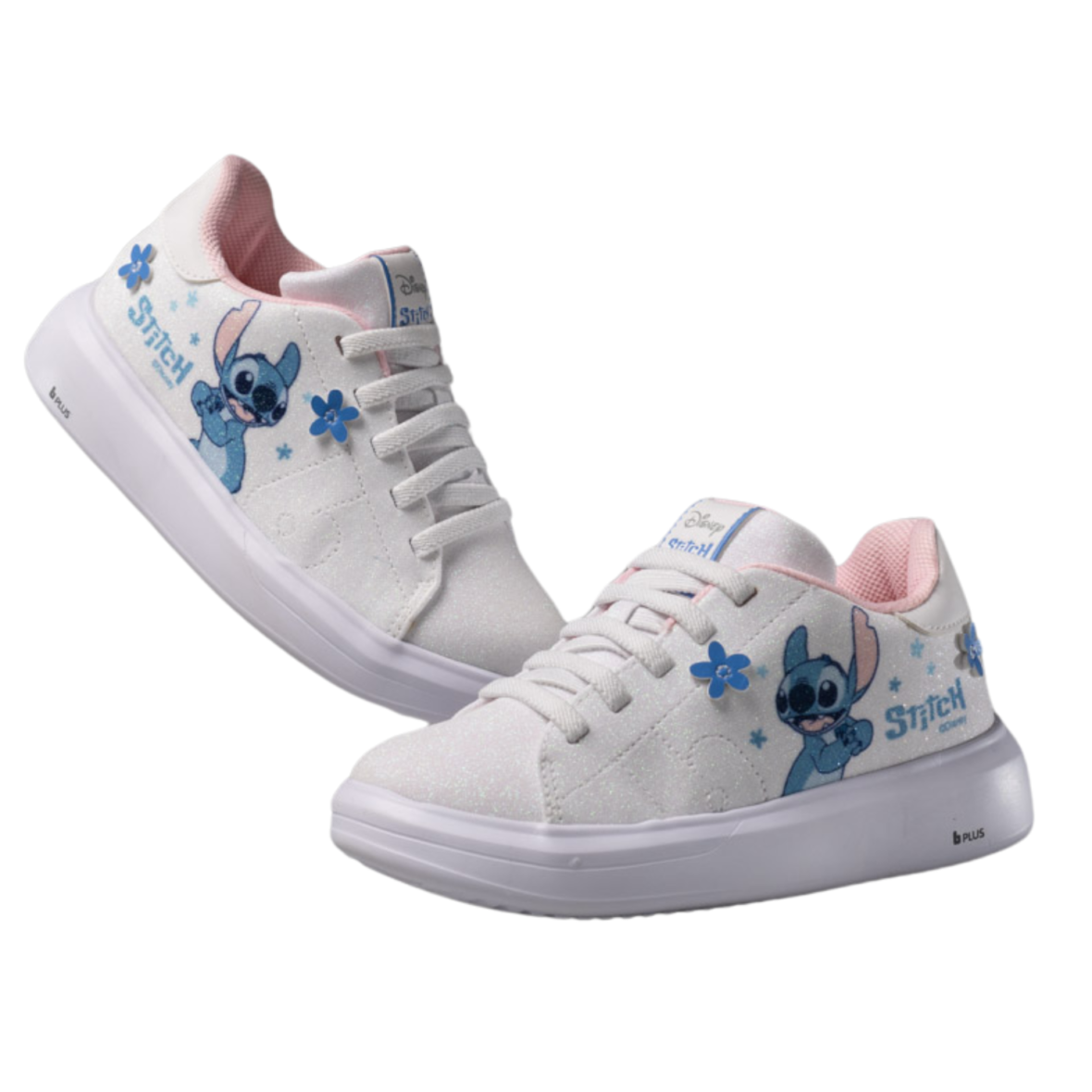 Tênis Infantil Glam com Brilhos Stitch da Disney Bibi