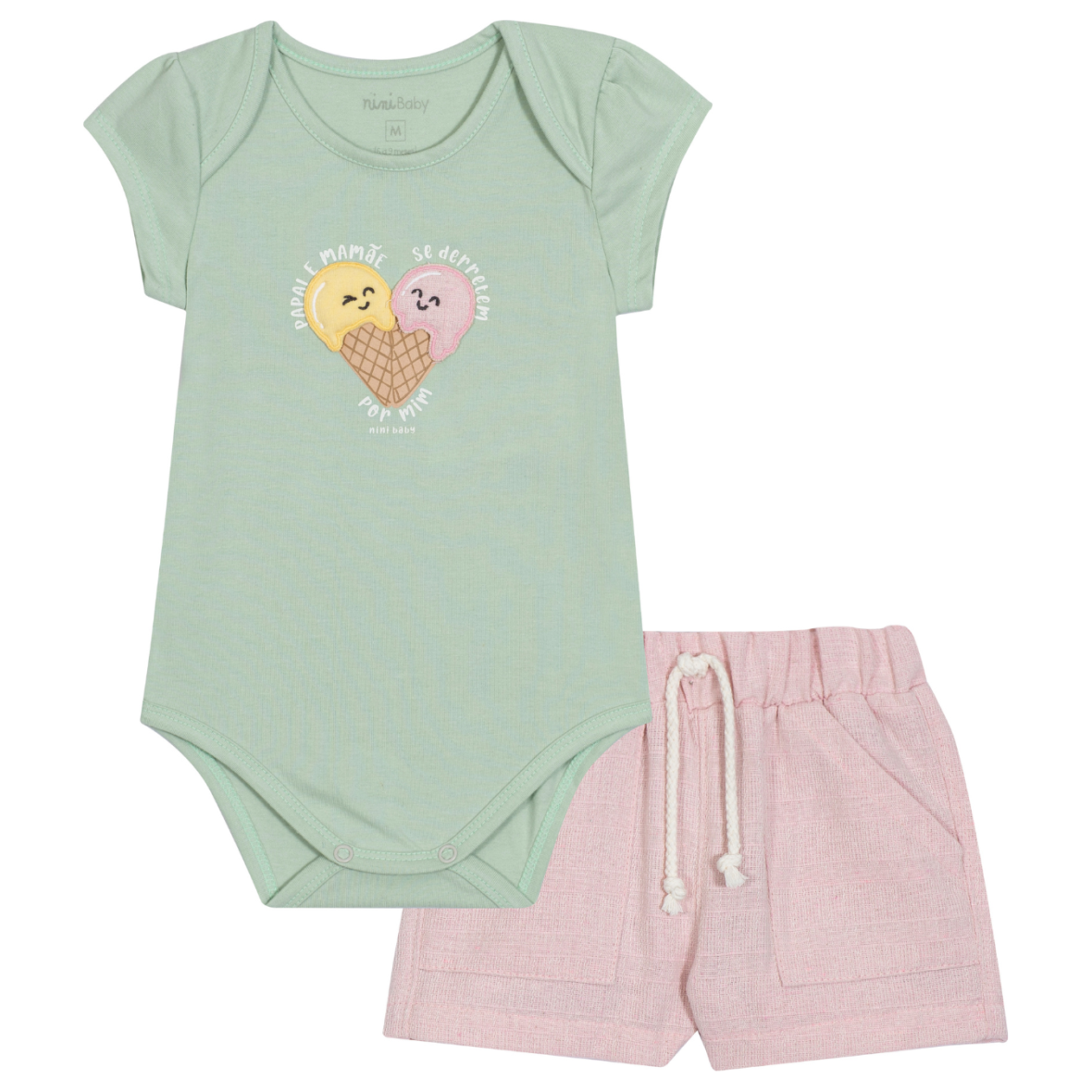 Conjunto Bebê Menina Gelato Cream Nini & Bambini