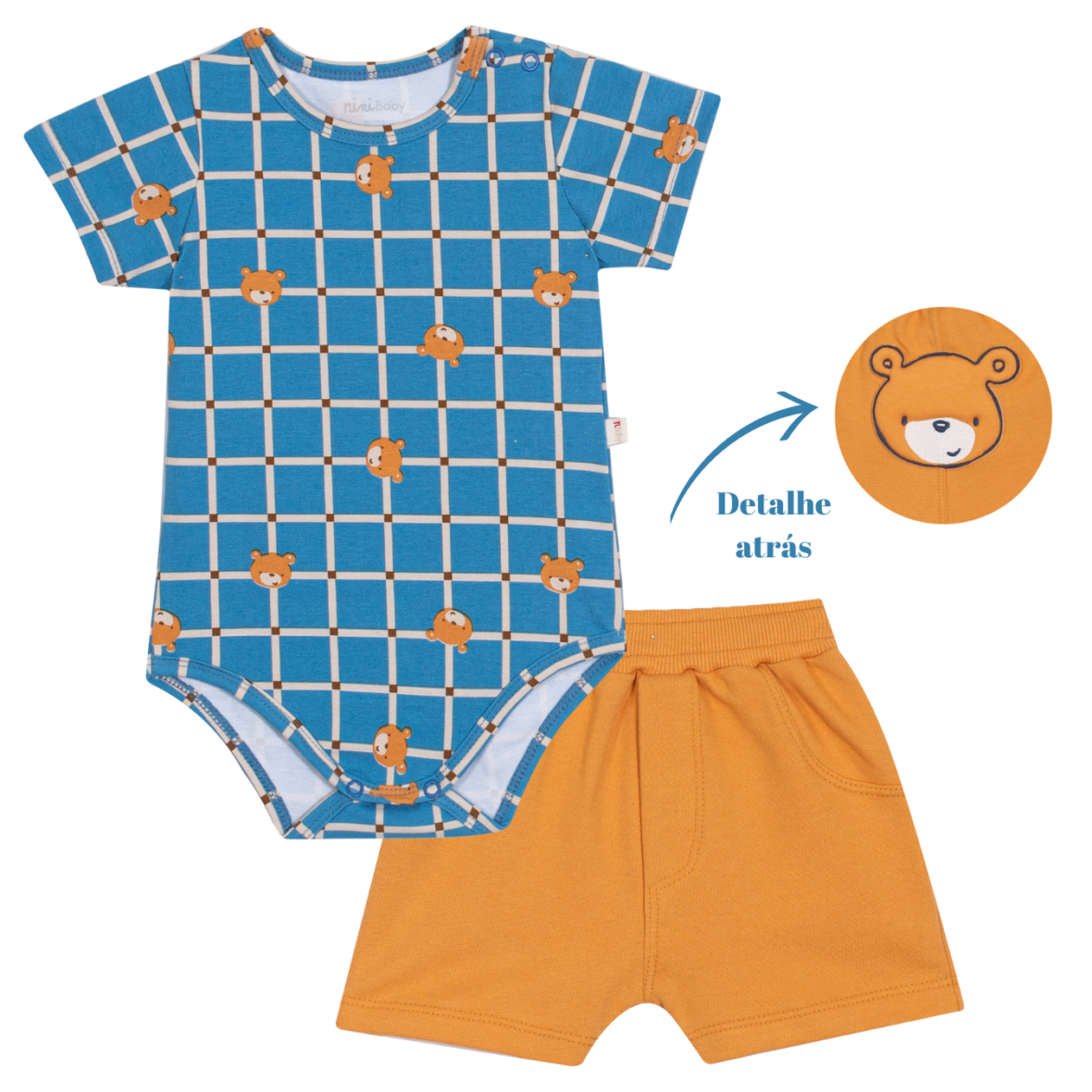 Conjunto Bebê Menino Urso Nini & Bambini