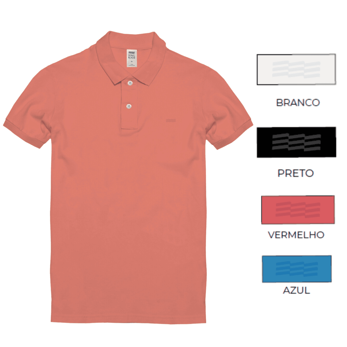 Polo Infantil Piquet Bordada King & Joe Play