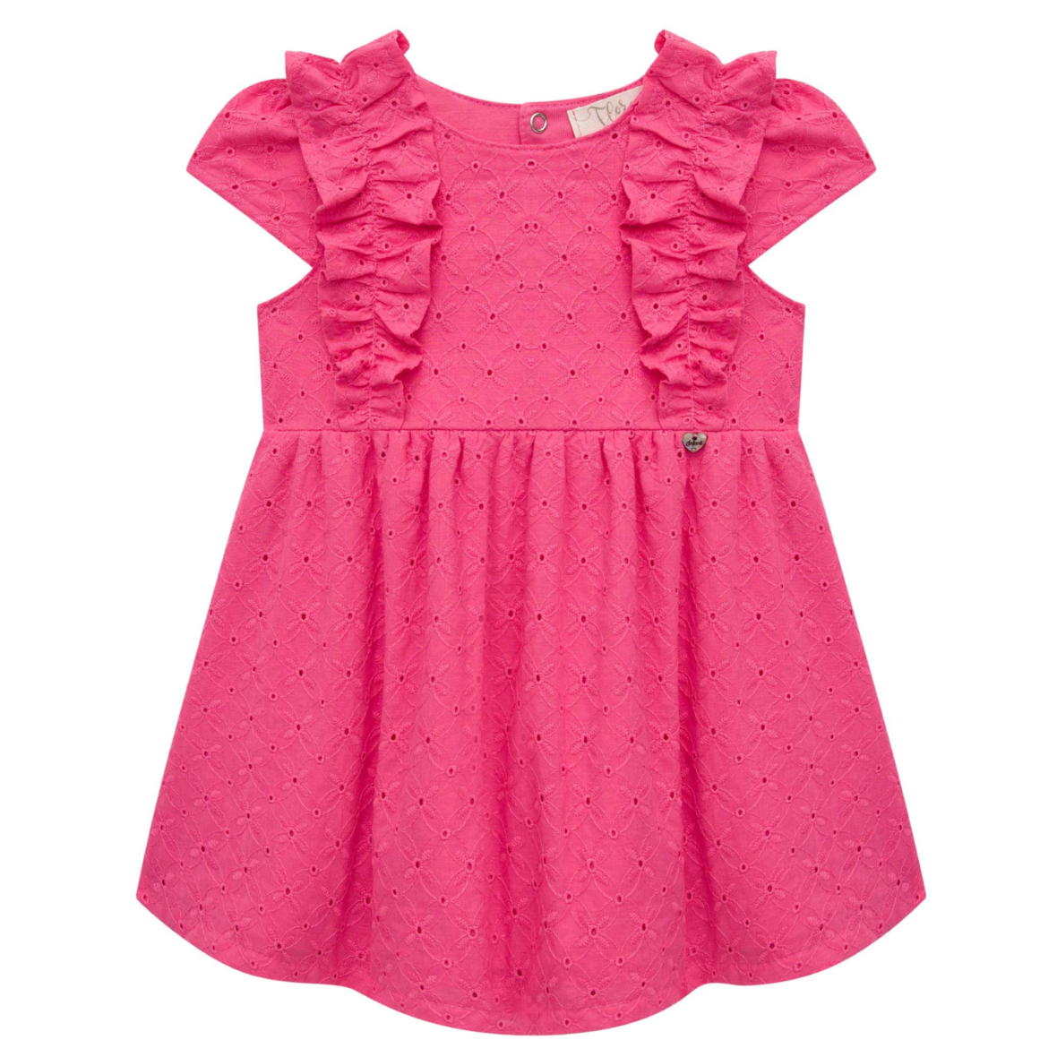 Vestido Infantil Pink em Laise Infanti