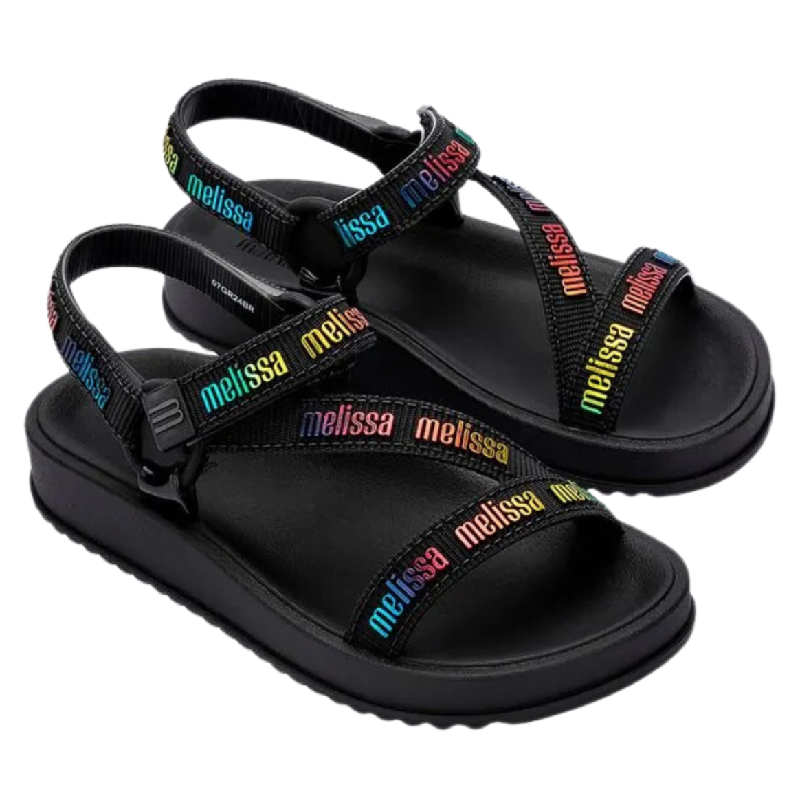 Mini Melissa Stripes M Lover Infantil Preto