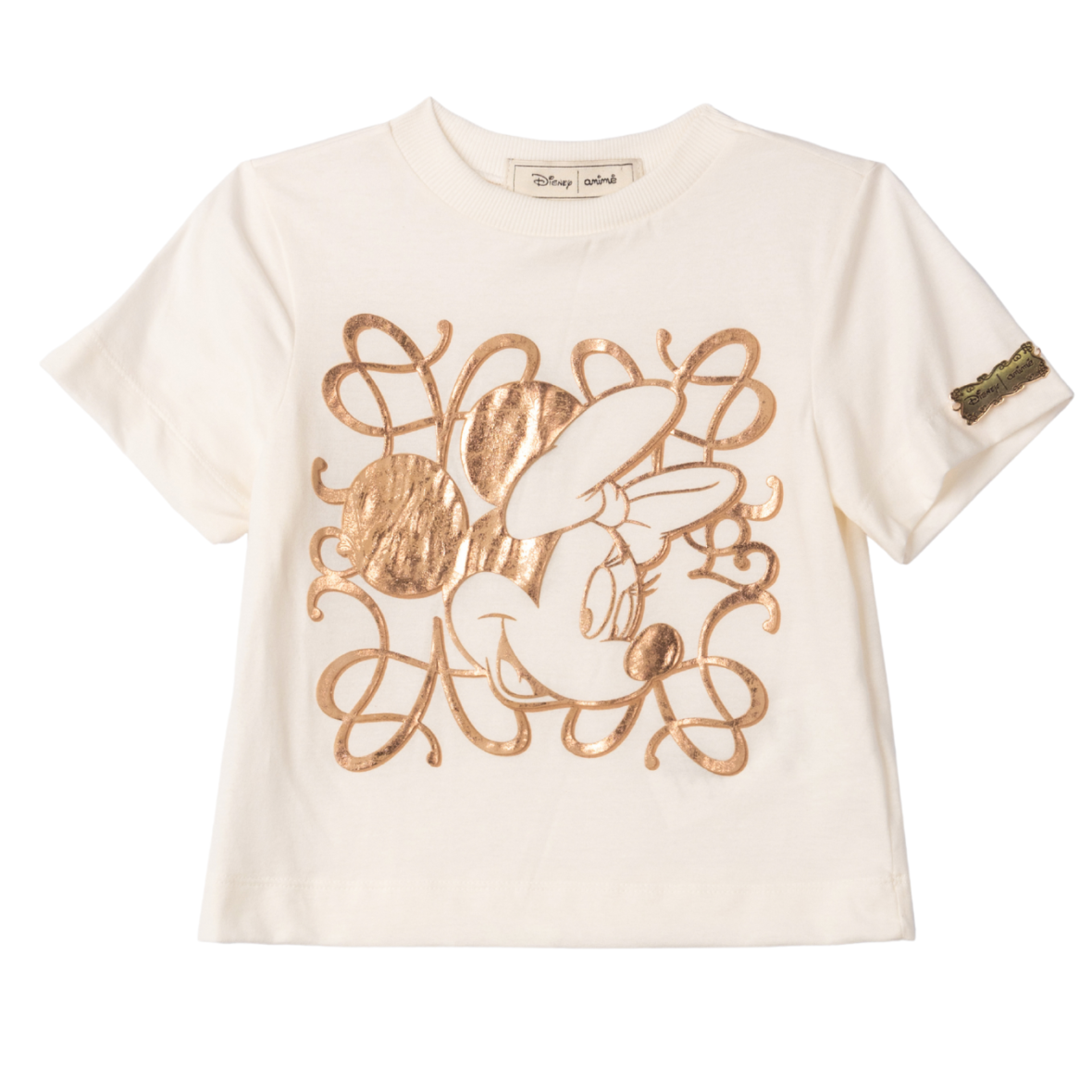 Blusa Infantil Minnie Dourada Animê