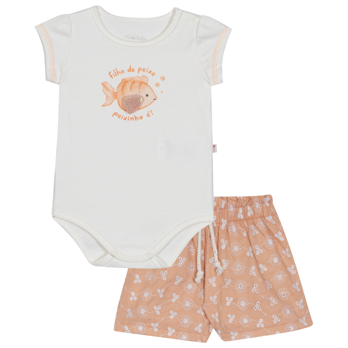 Conjunto Bebê Menina Fundo do Mar Nini & Bambini