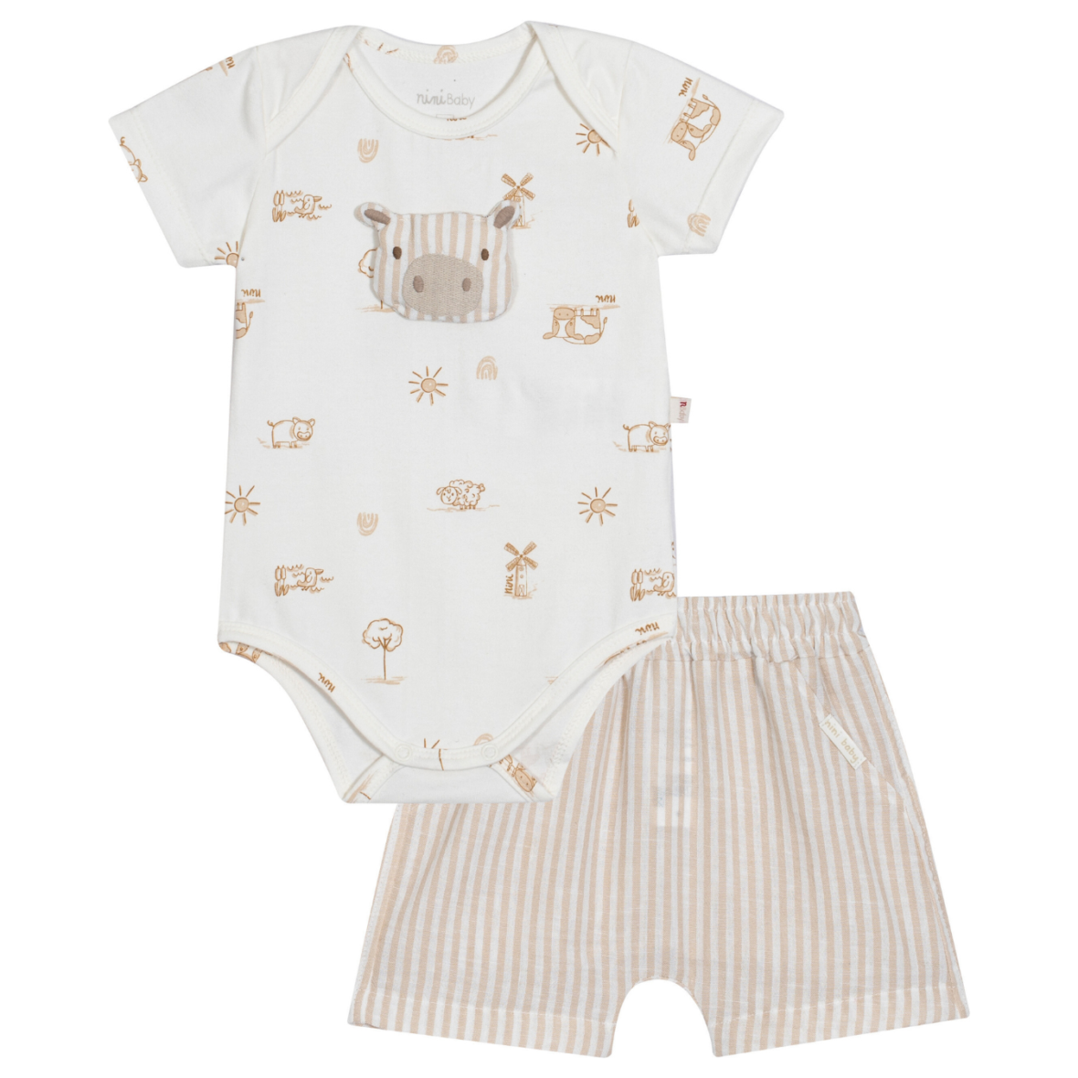 Conjunto Bebê Menino Fazenda no Verão Nini & Bambini