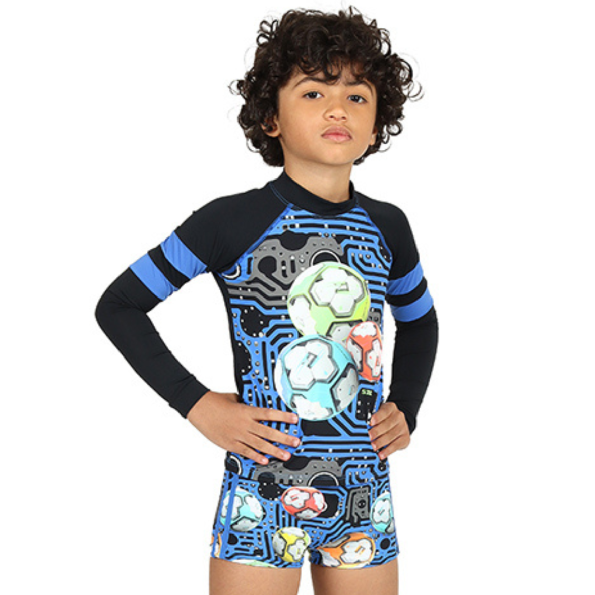 Kit Praia Masculino Cyber Ball Siri Kids