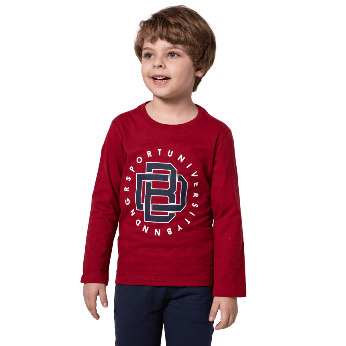 Camiseta Infantil Creative University Manga Longa Banana Danger