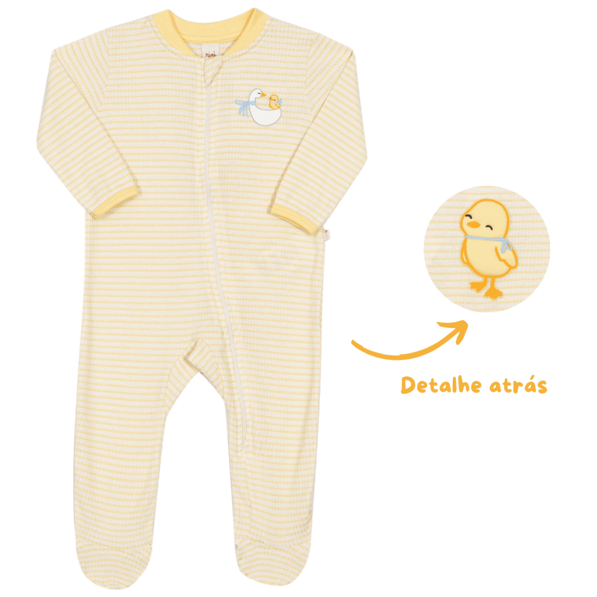 Macacão Bebê Menina Lá Vem o Pato Nini & Bambini